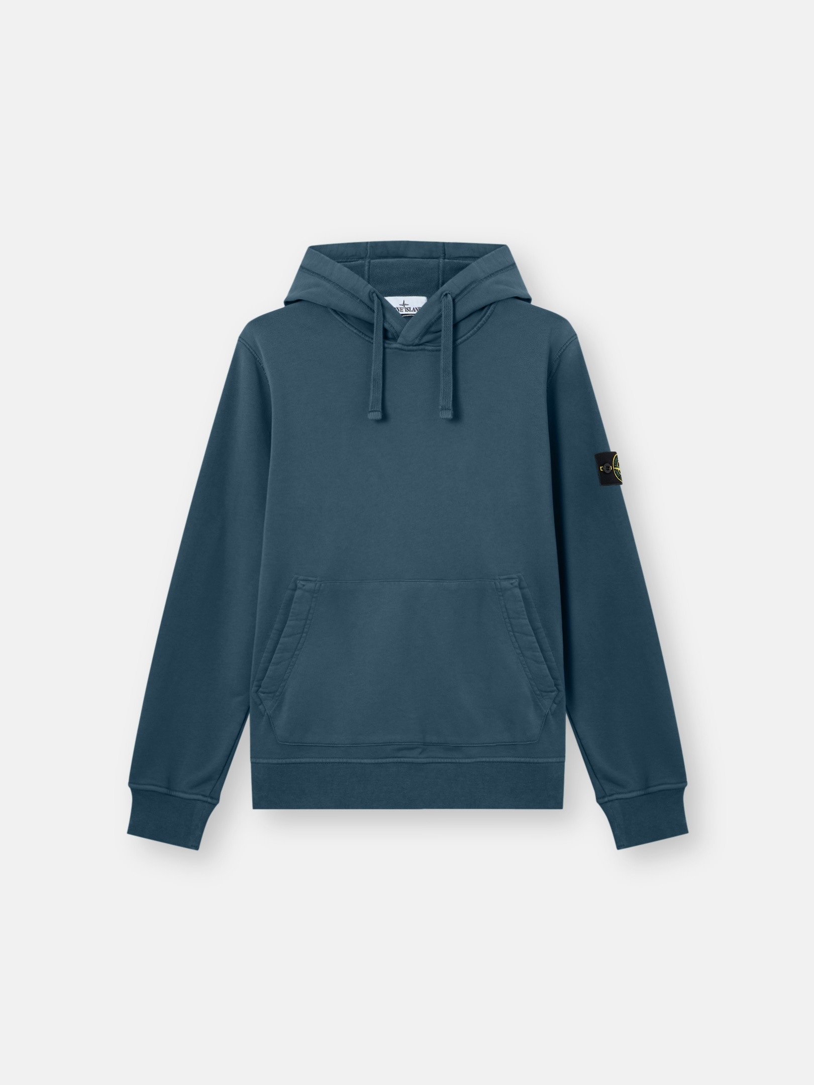 STONE ジッパー付き トレーナー Slate Blue Regular-fit hooded sweatshirt with pouch pocket 6100062