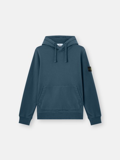 Slate Blue Regular-fit hooded sweatshirt with pouch pocket 6100062