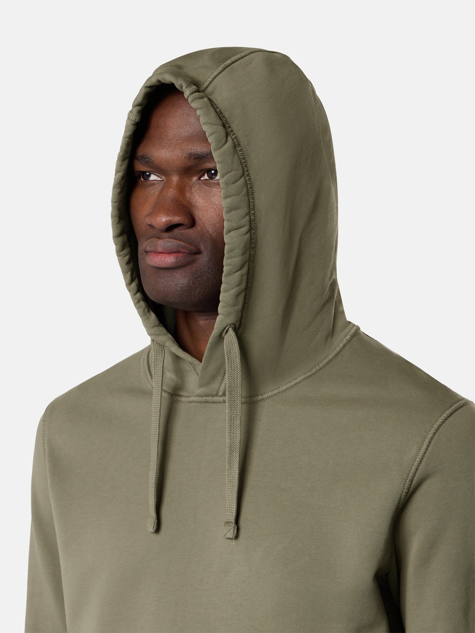 Military Green Regular-fit hooded sweatshirt with pouch pocket