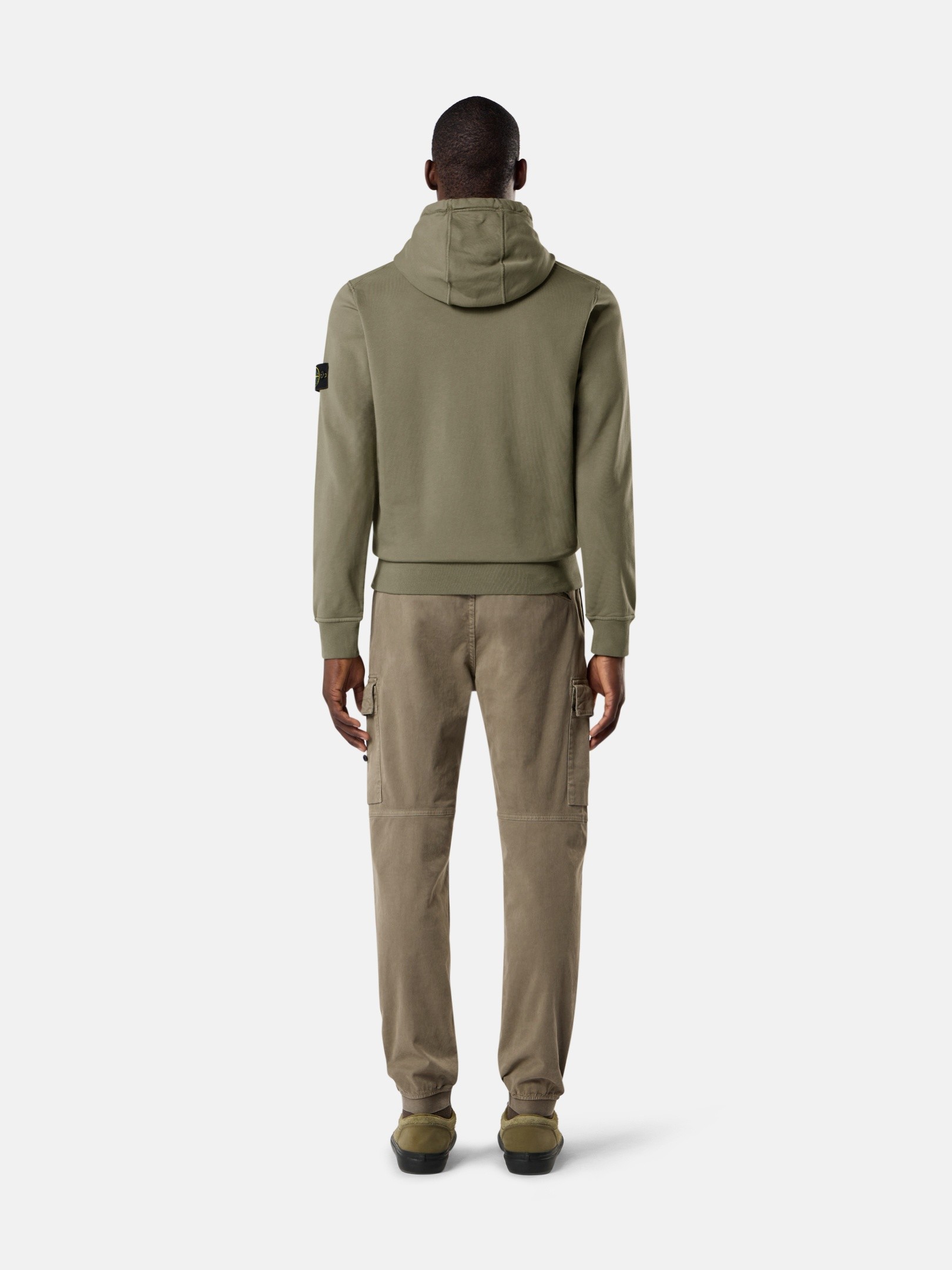 Military Green Regular-fit hooded sweatshirt with pouch pocket