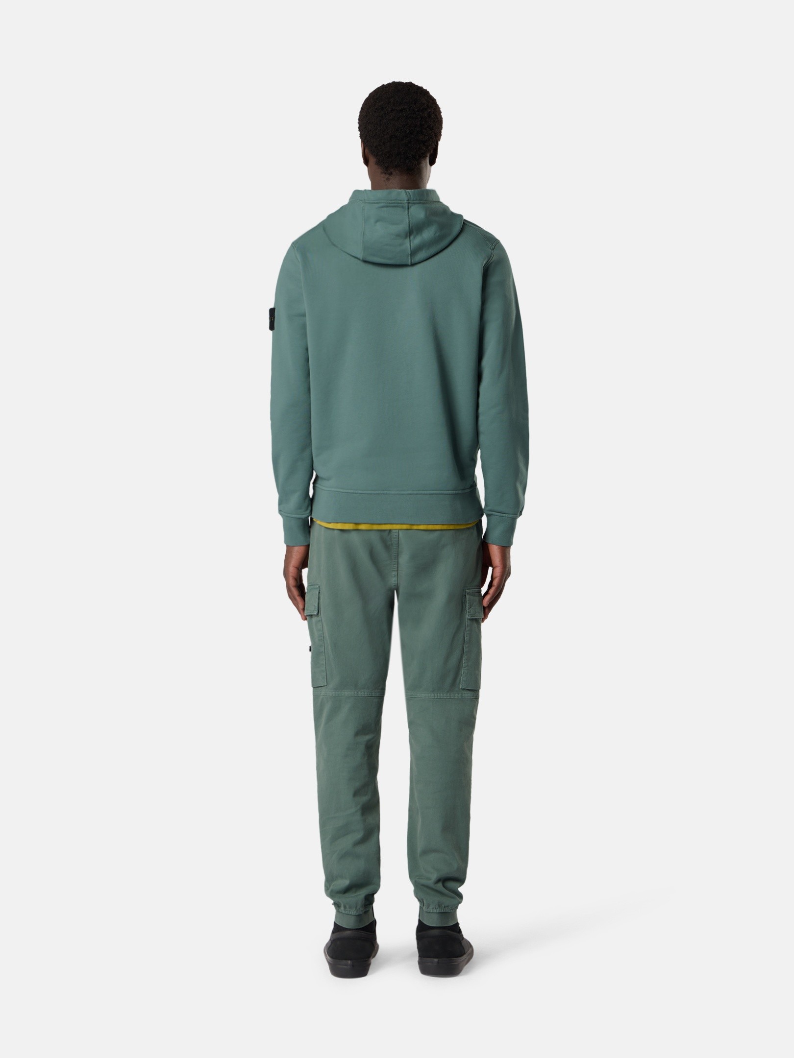 Ocean Green Regular-fit hooded sweatshirt with pouch pocket