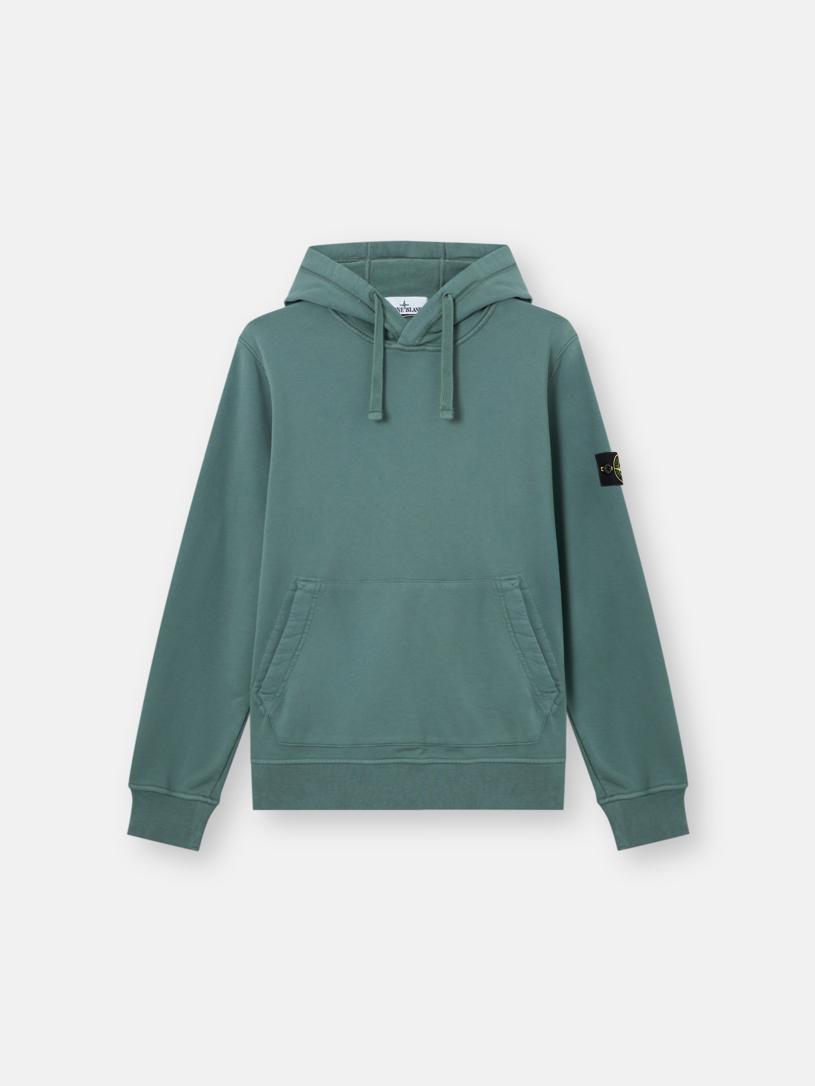Ocean Green Regular-fit hooded sweatshirt with pouch pocket