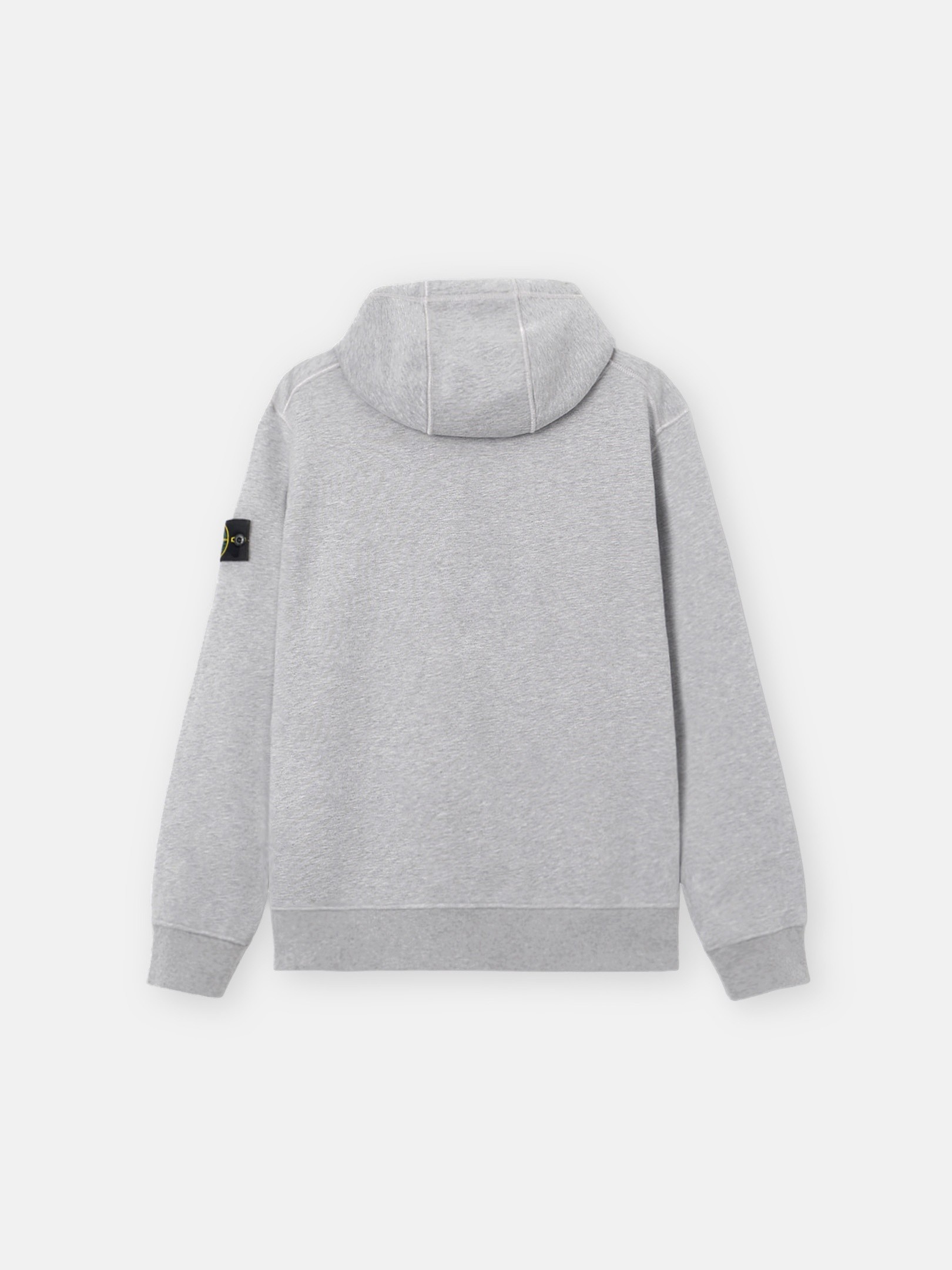 Dust Grey Melange Regular-fit hooded sweatshirt with pouch pocket