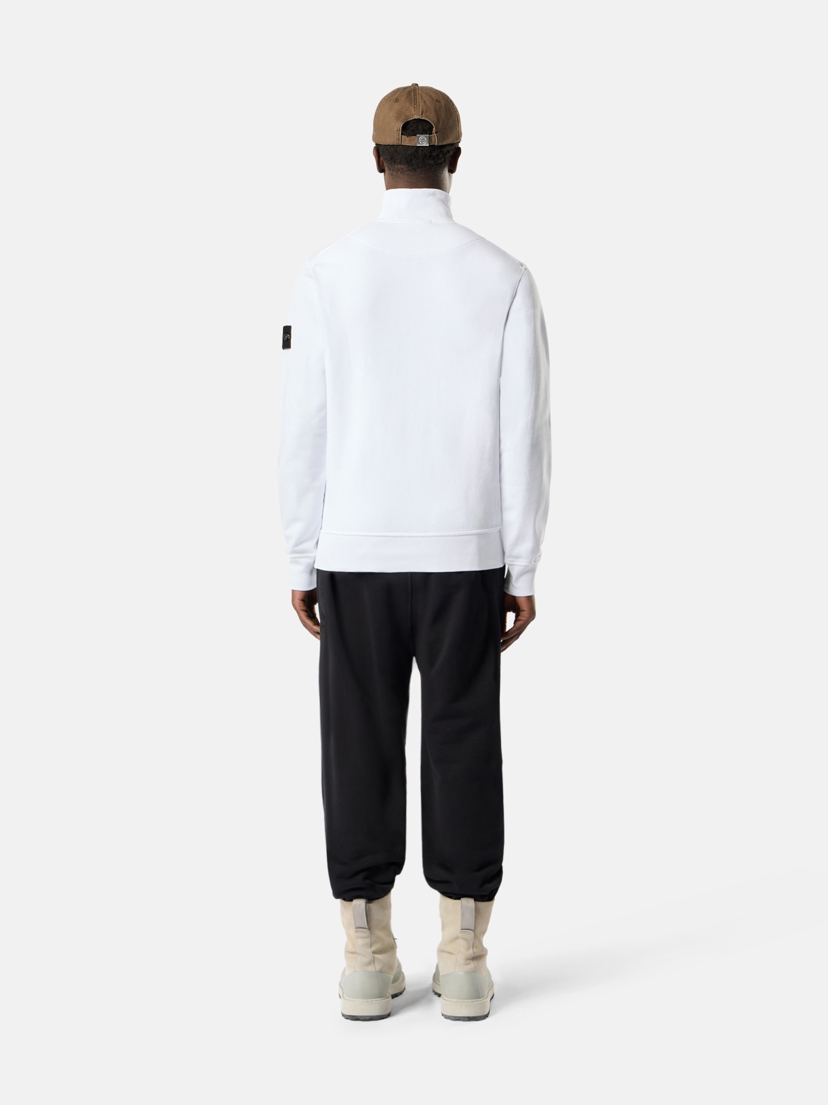 White Regular-fit track jacket with pockets 6100063 ORGANIC COTTON