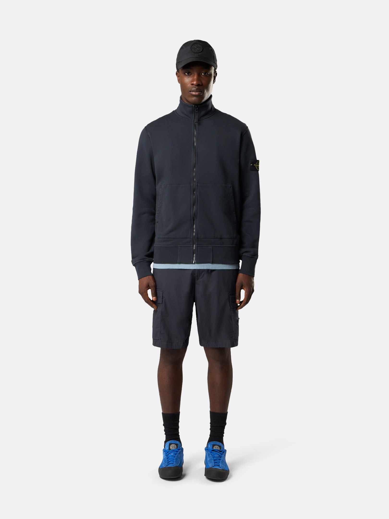 Navy Blue Regular-fit track jacket with pockets 6100063 ORGANIC
