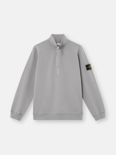 Grey Regular-fit half-zip sweatshirt with ribbed inserts 6100068
