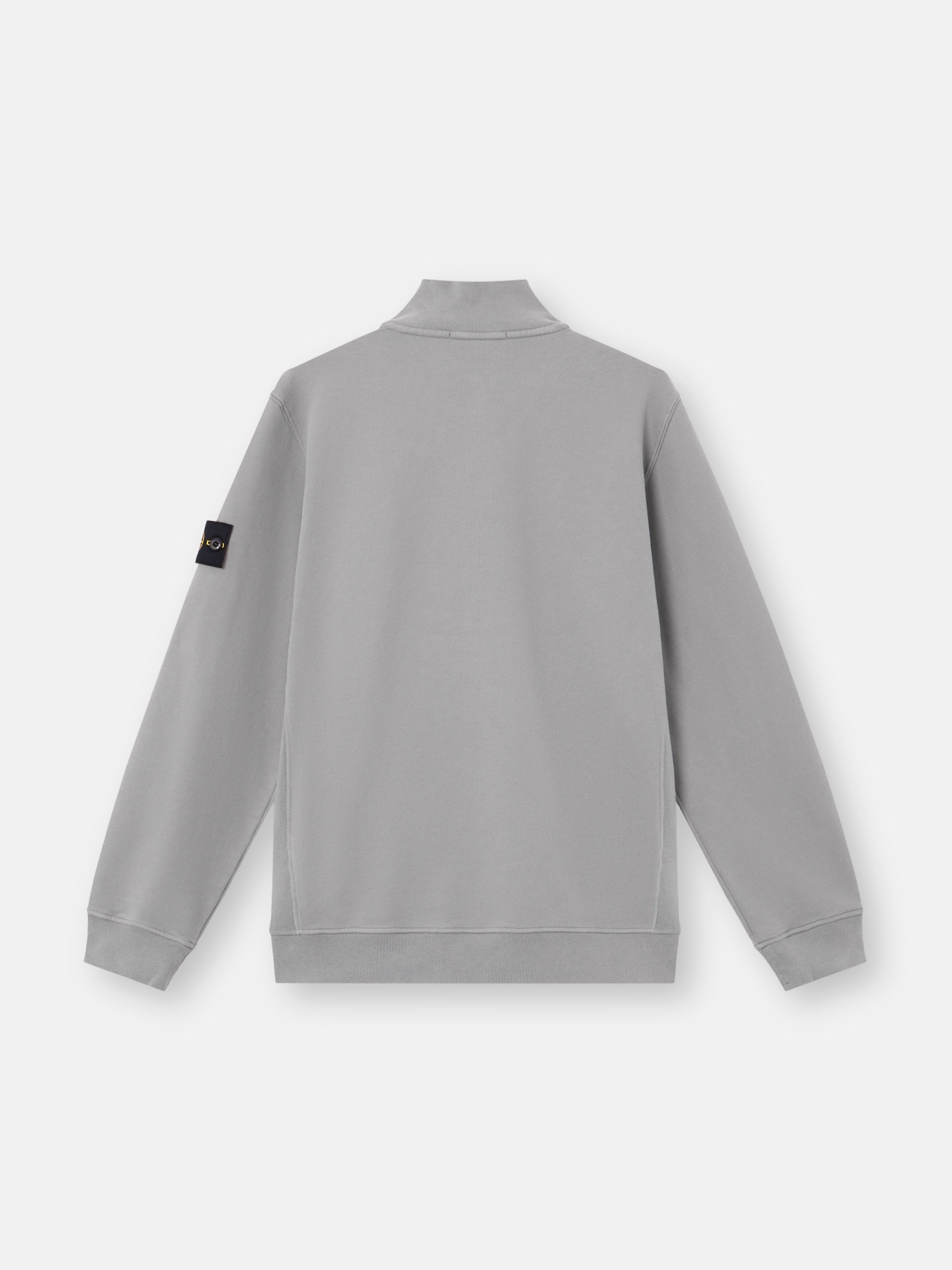 Grey Regular-fit half-zip sweatshirt with ribbed inserts 6100068