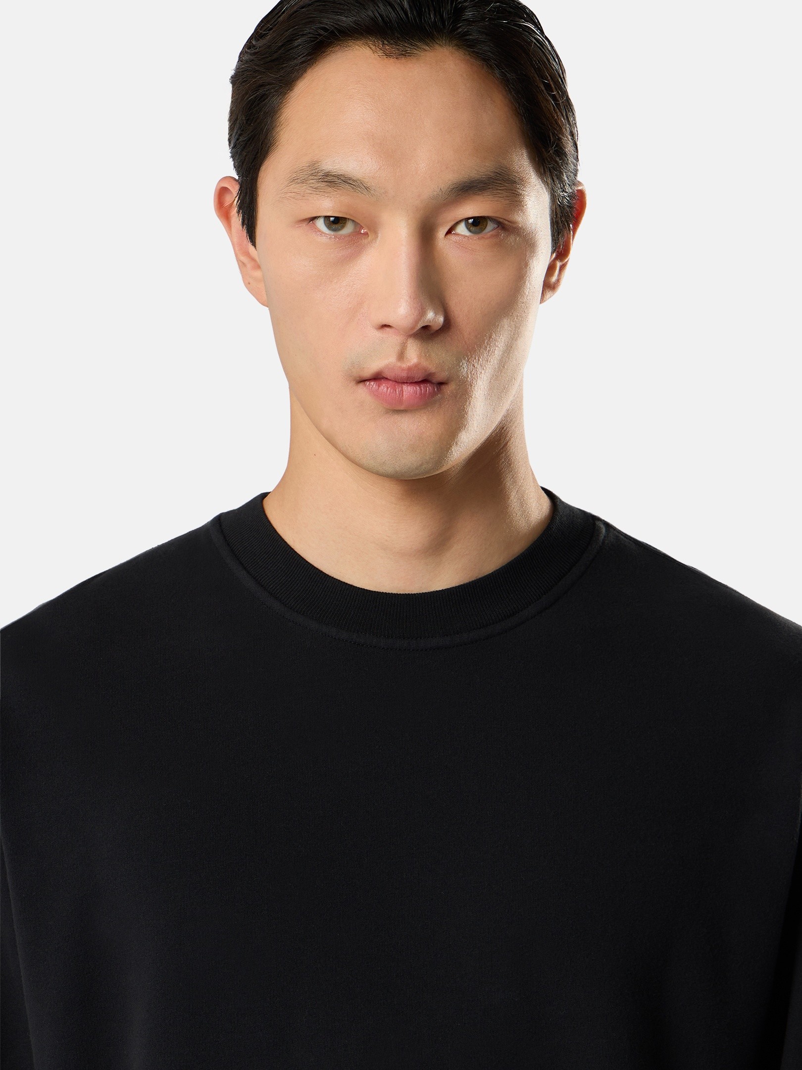 Black Comfort-fit crewneck sweatshirt 6100069 STRETCH COTTON