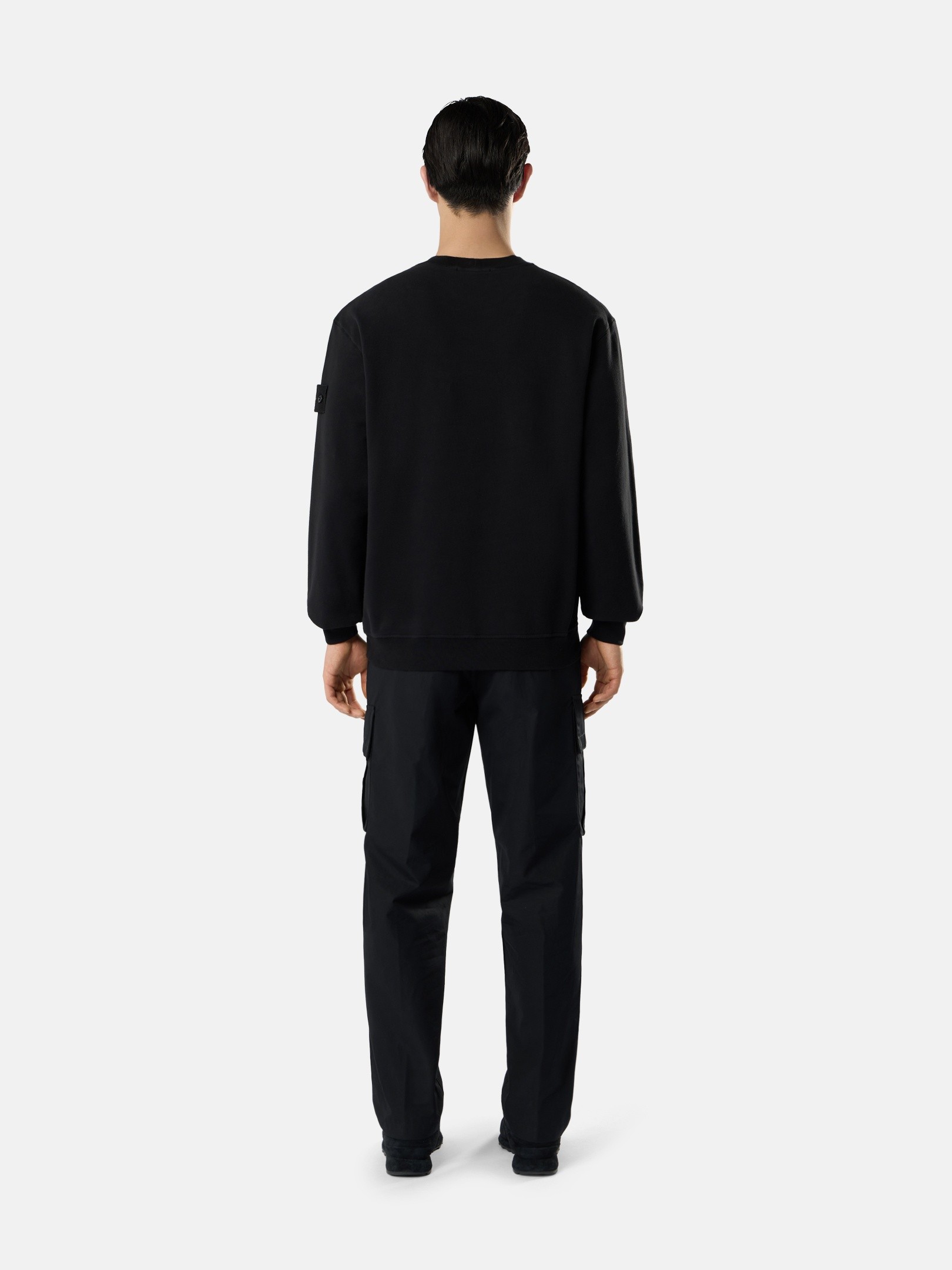 Black Comfort-fit crewneck sweatshirt 6100069 STRETCH COTTON