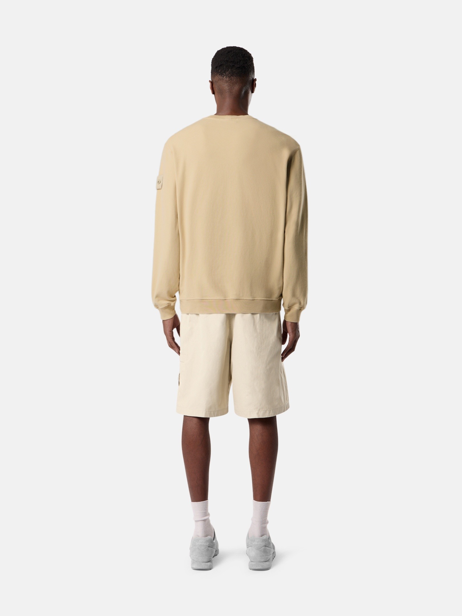 Beige Comfort-fit crewneck sweatshirt 6100069 STRETCH COTTON