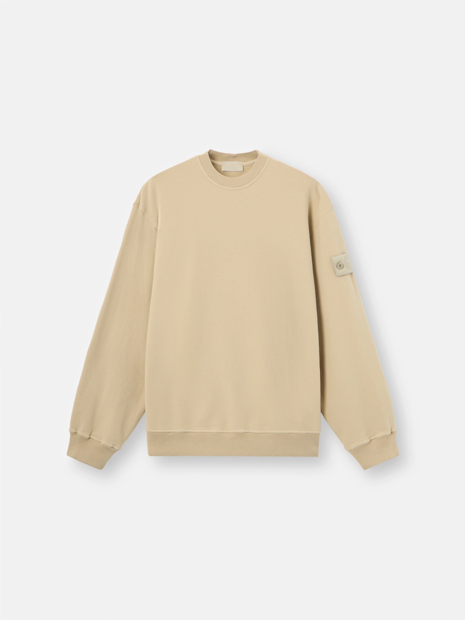 Beige Comfort-fit crewneck sweatshirt 6100069 STRETCH COTTON
