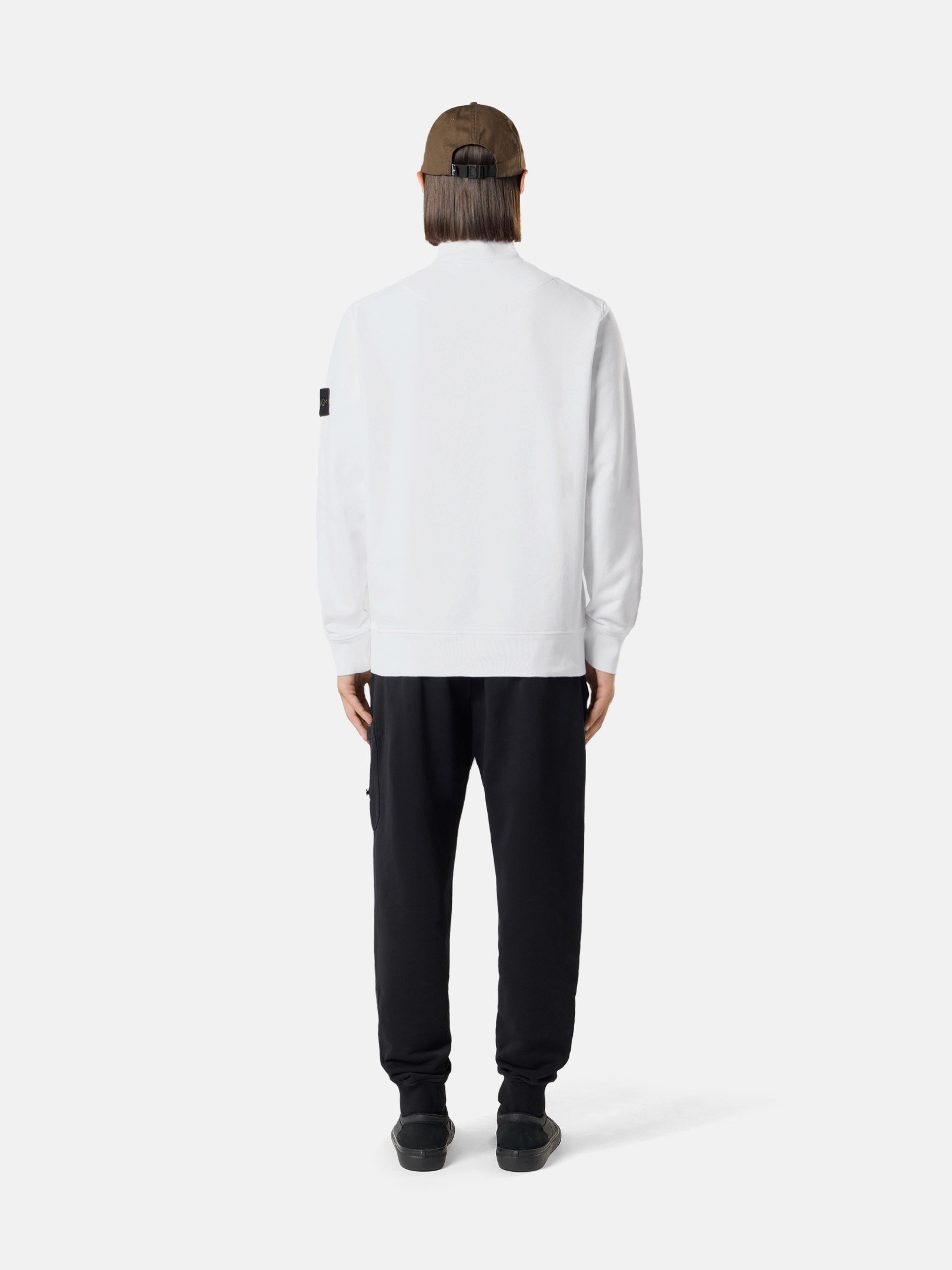 Белый 6100070 ORGANIC COTTON FLEECE Regular-fit half-zip