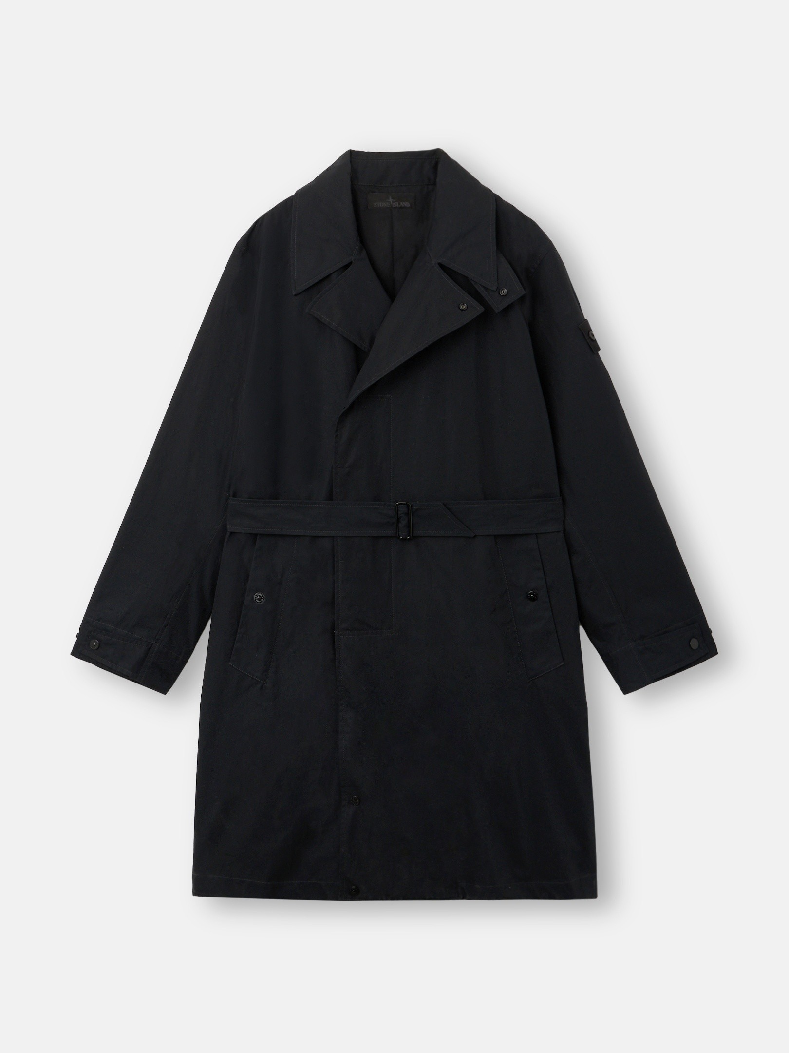 ブラック トレンチコート 防風性＆通気性 7100004 ALL-WEATHER COTTON