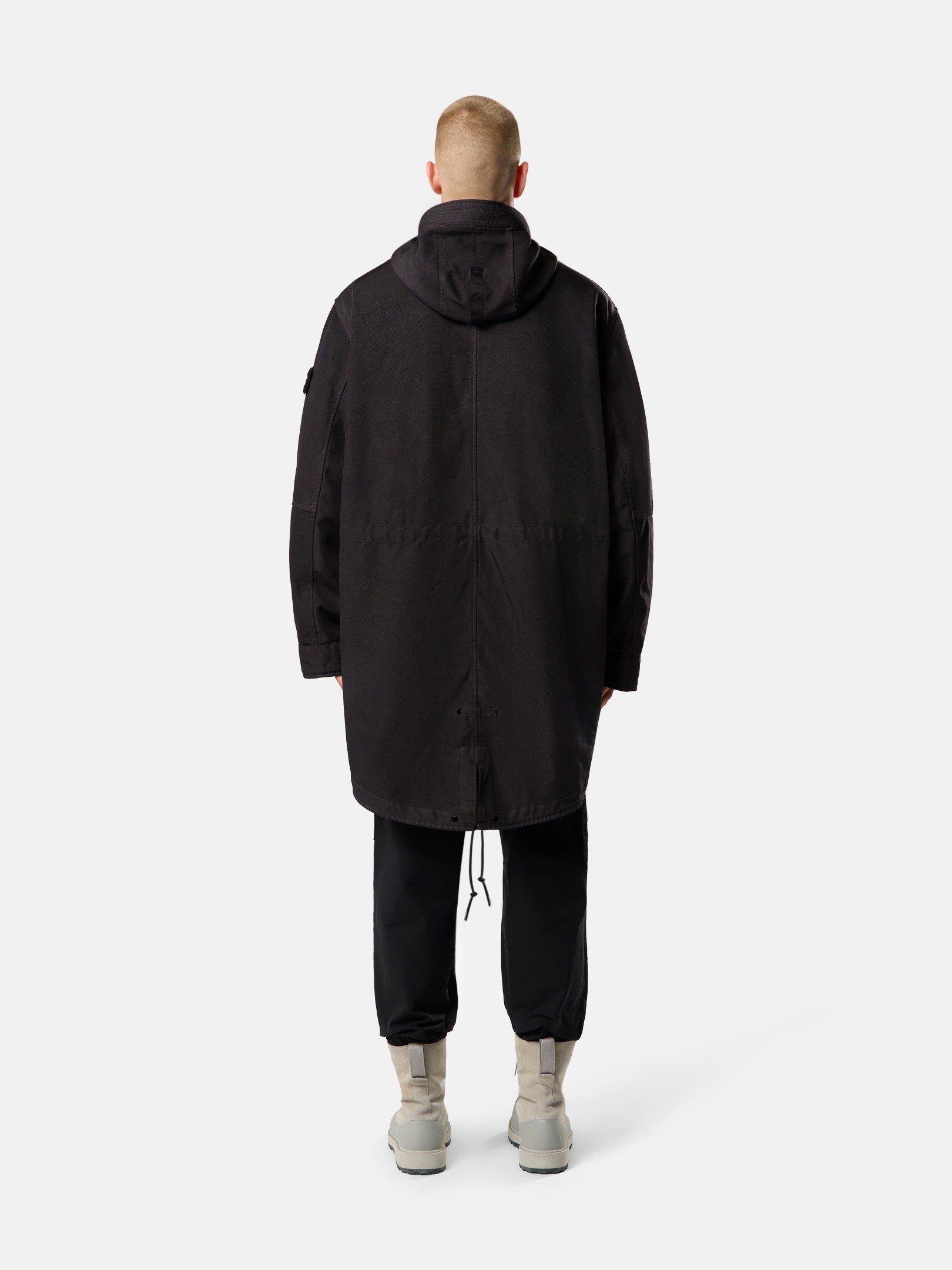 Lead Grey Fishtail parka with detachable down liner 7100013 DENSE