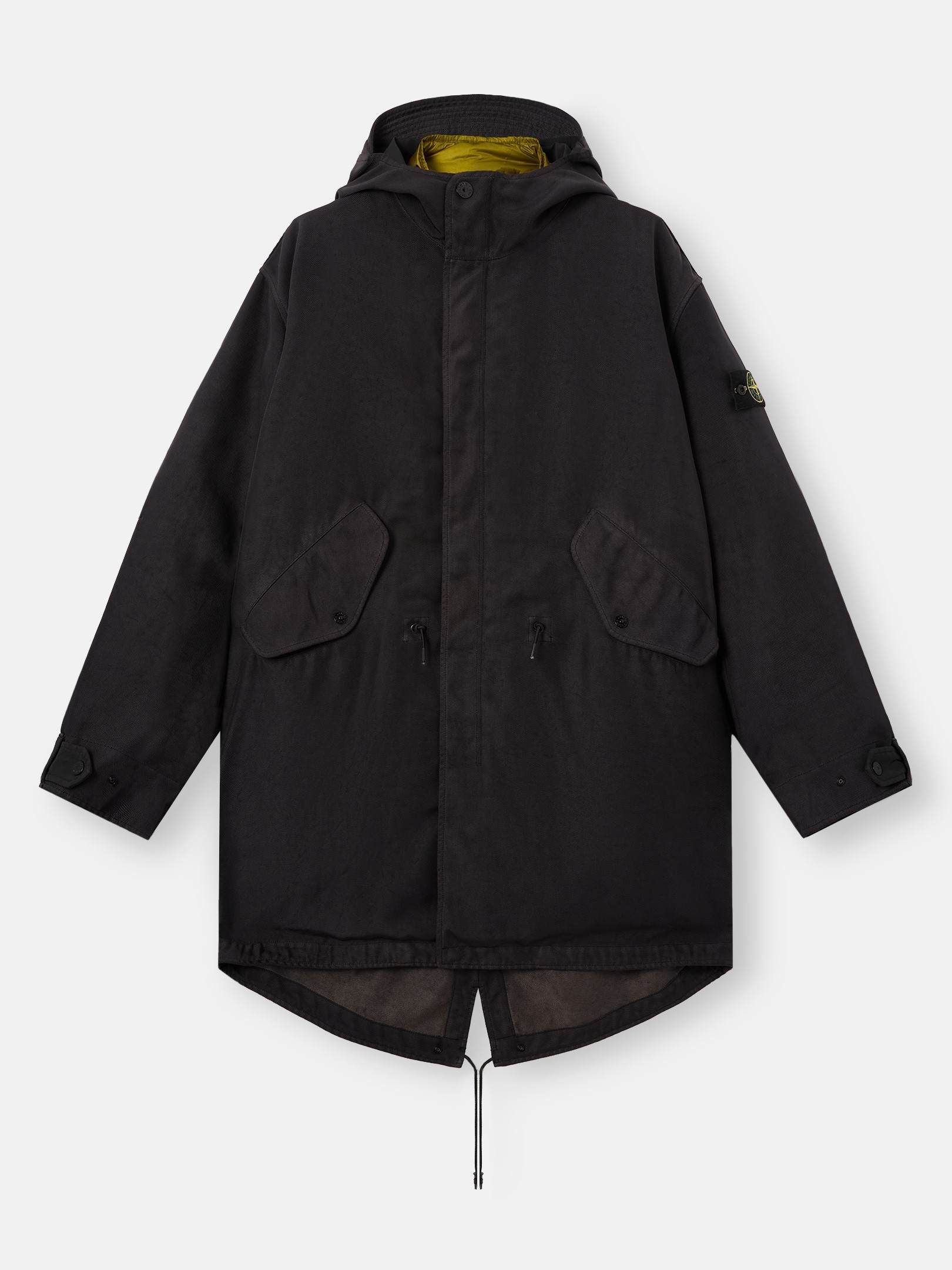 Lead Grey Fishtail parka with detachable down liner 7100013 DENSE