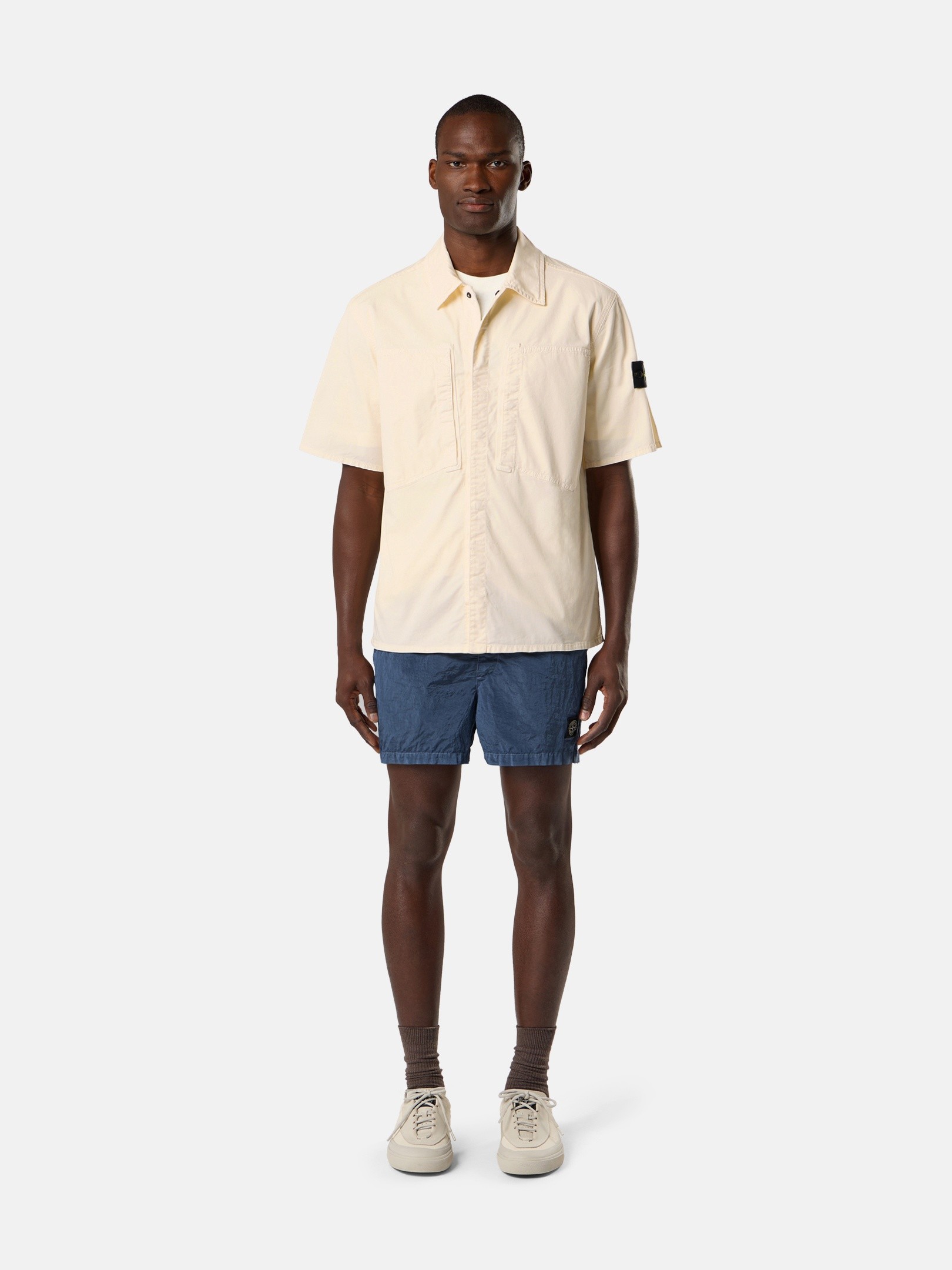 Slate Blue Slim-fit swim shorts with pockets B100003 NYLON METAL