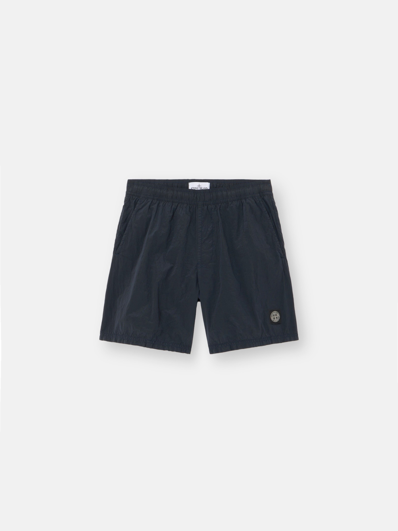 Navy Blue Regular-fit mid-length swim shorts with pockets B100004