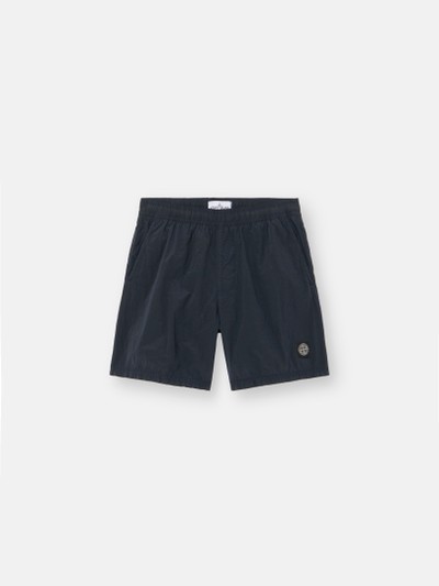 Navy Blue Regular-fit mid-length swim shorts with pockets B100004