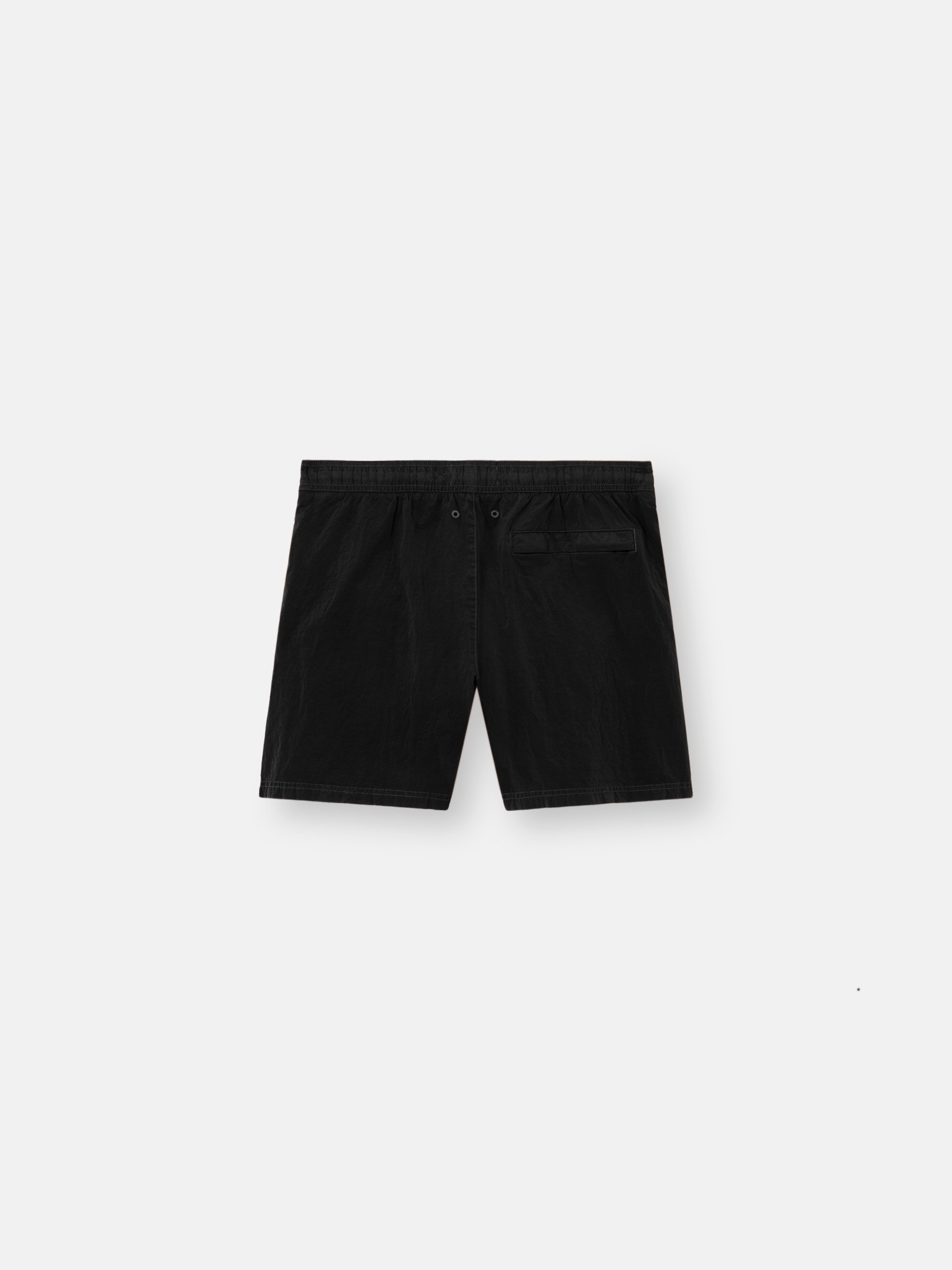 Black Regular-fit mid-length swim shorts with pockets B100004