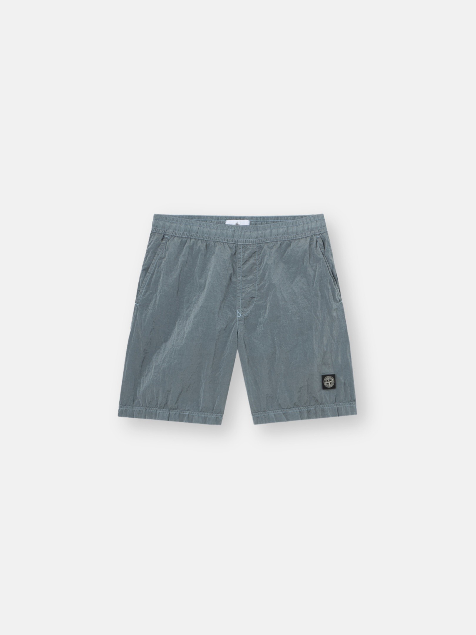Ash Gray Regular-fit mid-length swim shorts with pockets B100004