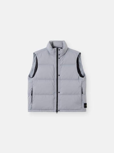 Ash Grey Lightweight down vest with zip pockets G100004 MATT