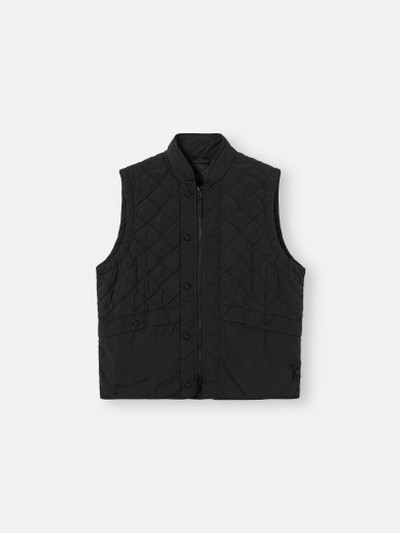 Black Padded vest with anti-drop G100007 NYLON SMERIGLIATO_S.I