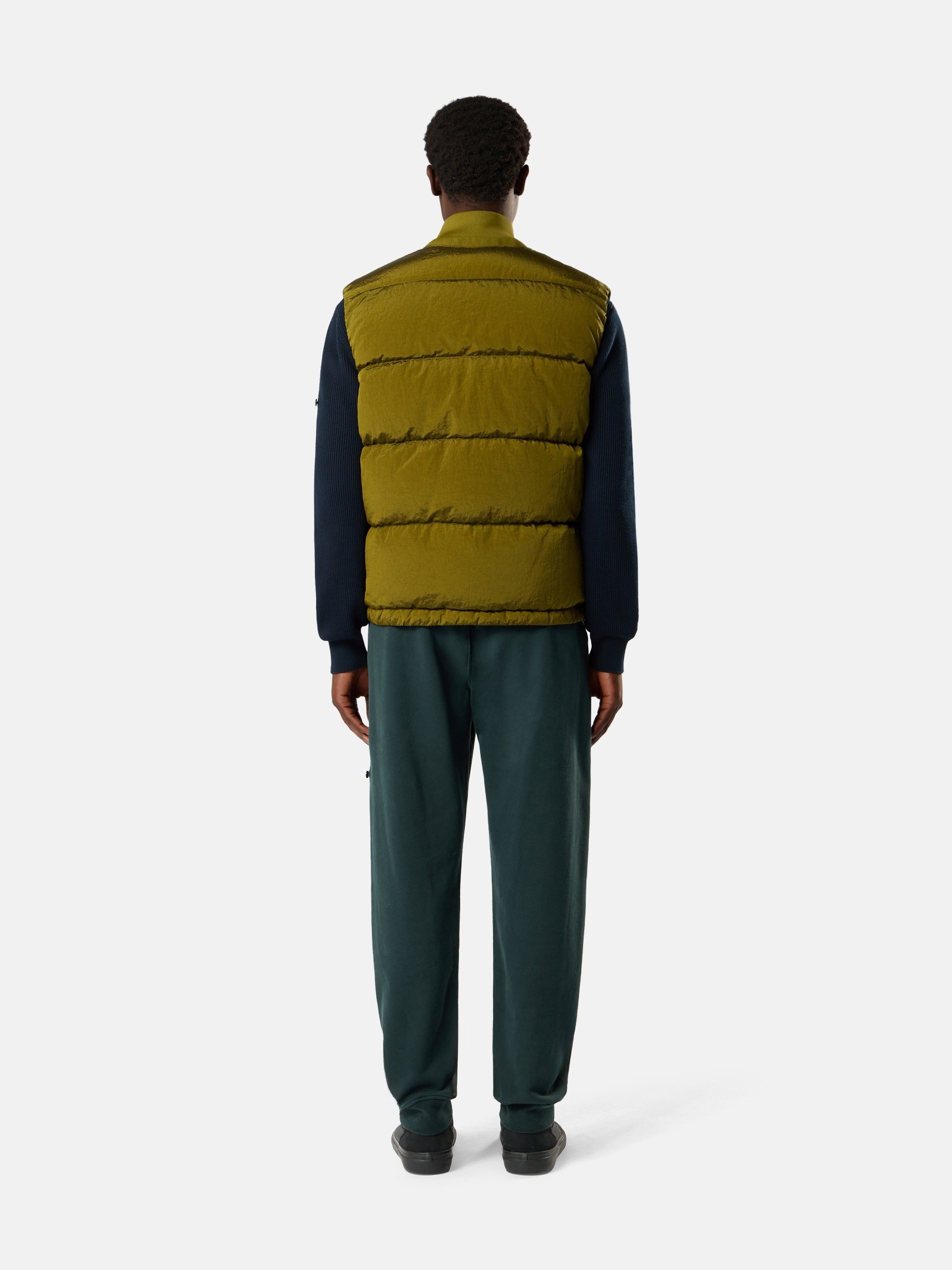 Cactus Down vest with bomber collar G100008 NYLON METAL IN ECONYL