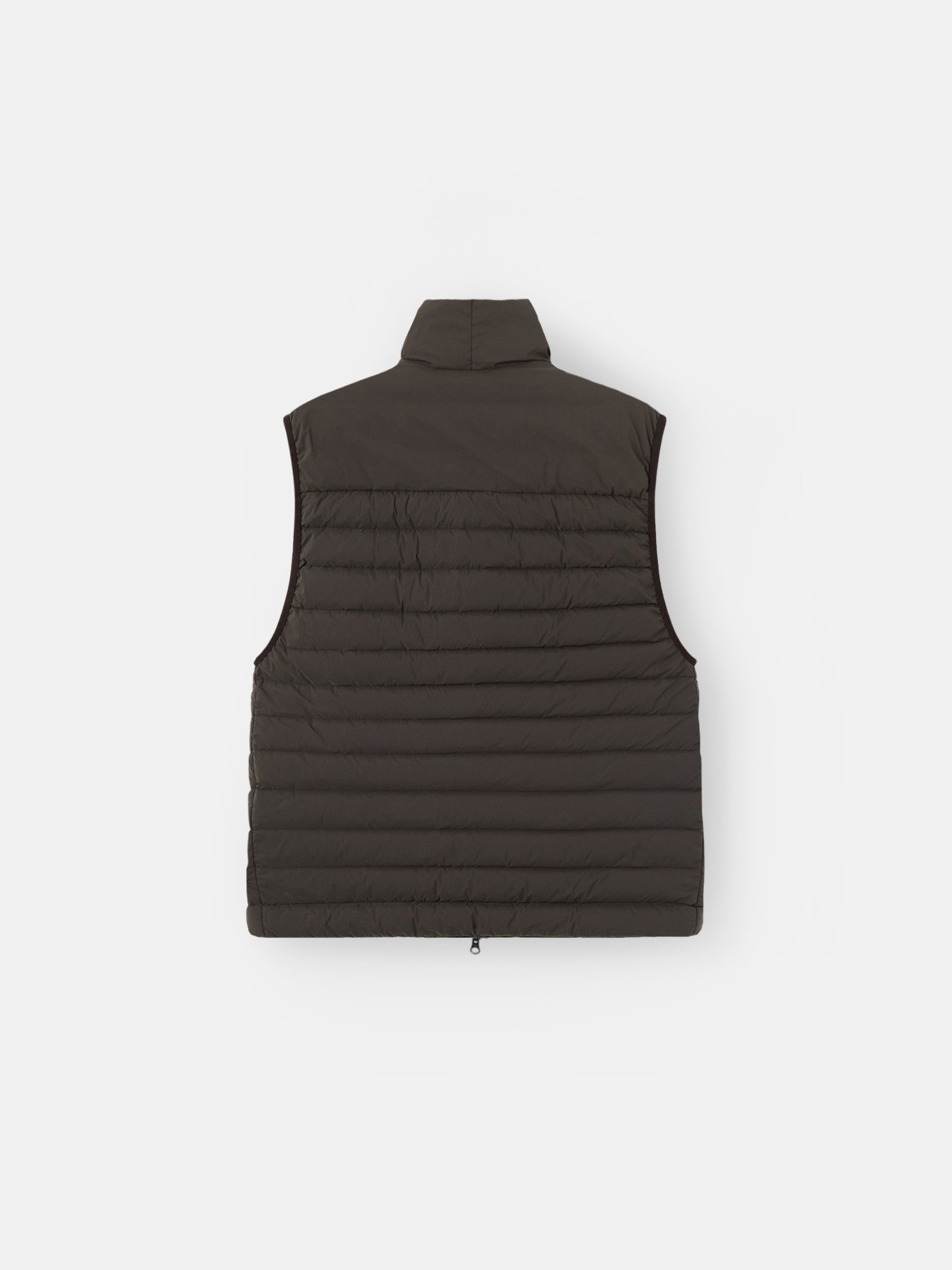 Coal Grey Down vest with anti-drop finish G100011 SEAMLESS TUNNEL