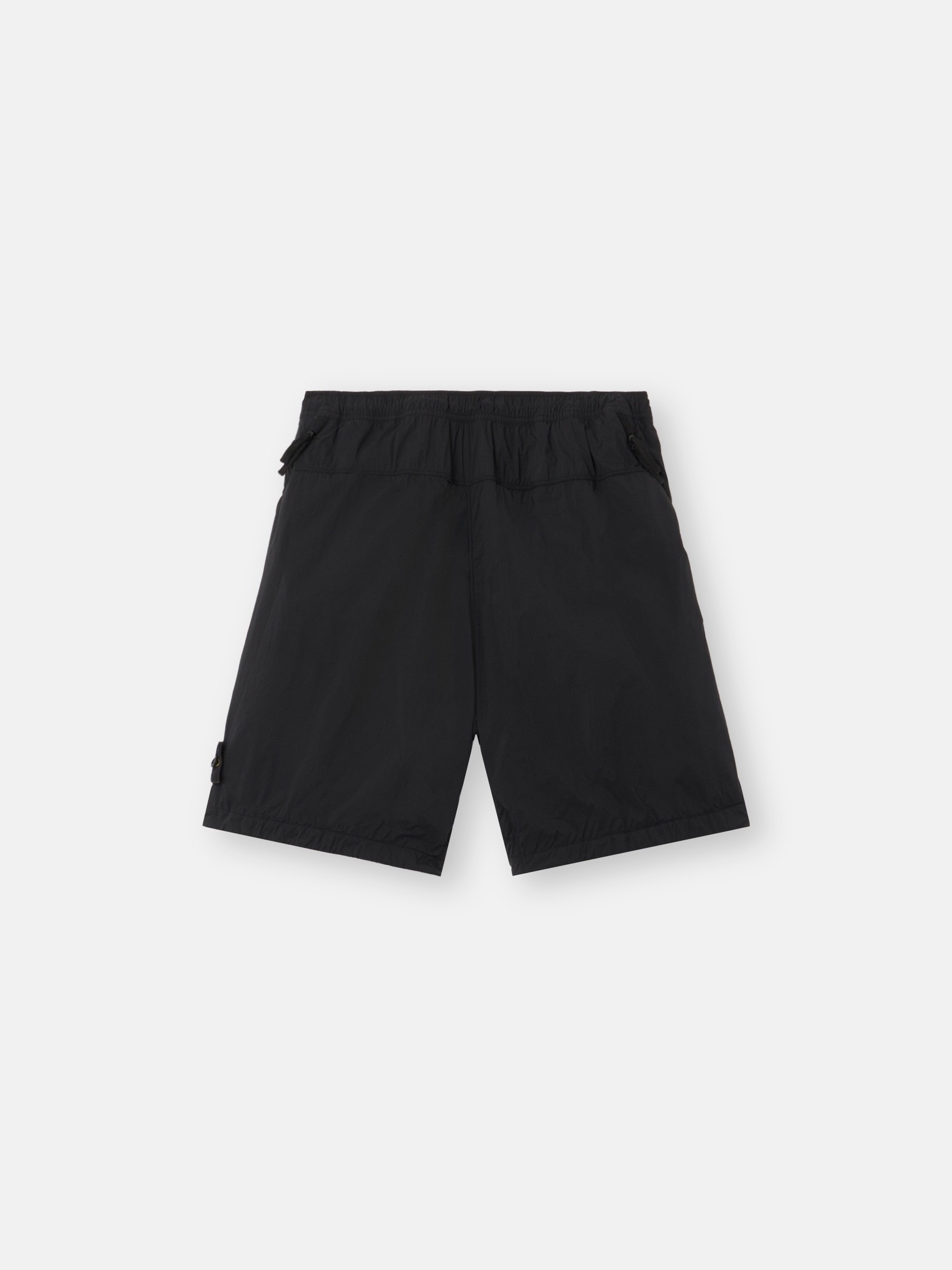 パンツ STONE  NYLON L SHORTS W31 Black Loose-wide-leg-fit jogger shorts with zip pockets L100004