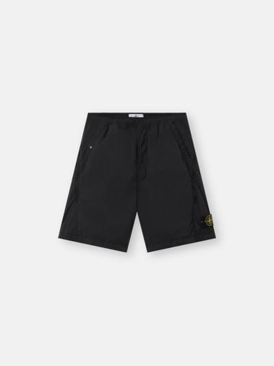 Black Loose-wide-leg-fit jogger shorts with zip pockets L100004