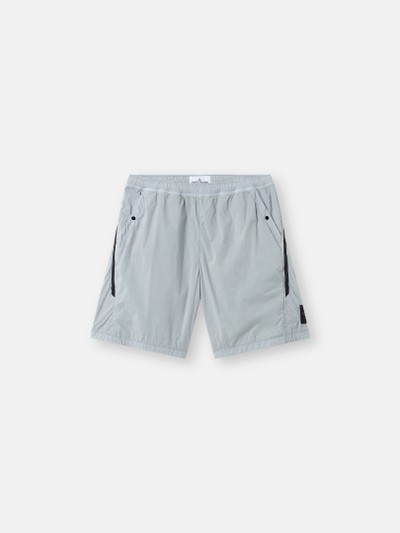 Ash Gray Loose-wide-leg-fit jogger shorts with zip pockets L100004