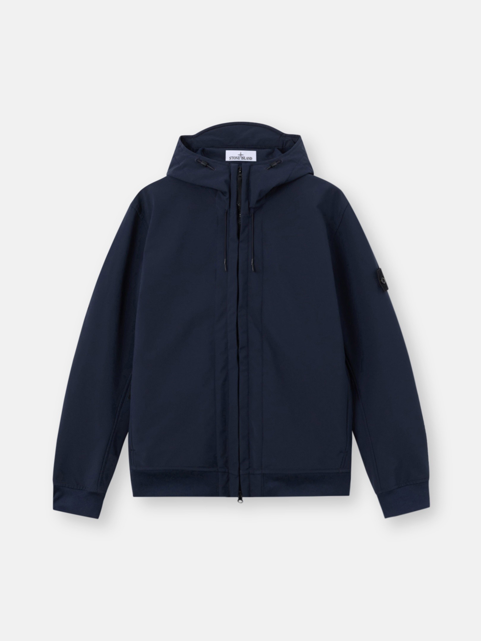 Navy Blue Hooded jacket with wind- and water-resistant membrane