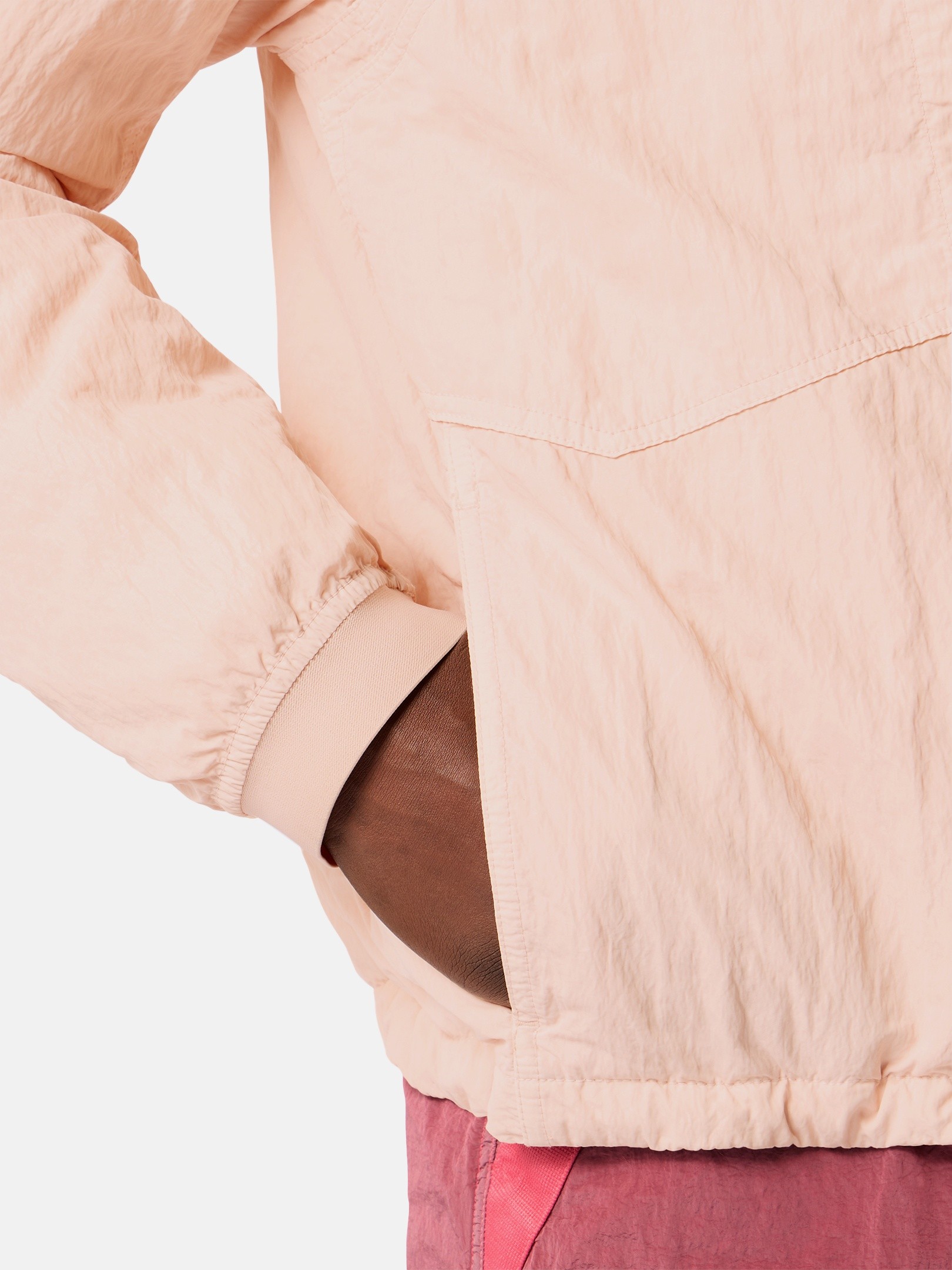 Antique Rose Padded hooded jacket with anti-drop finish Q100007
