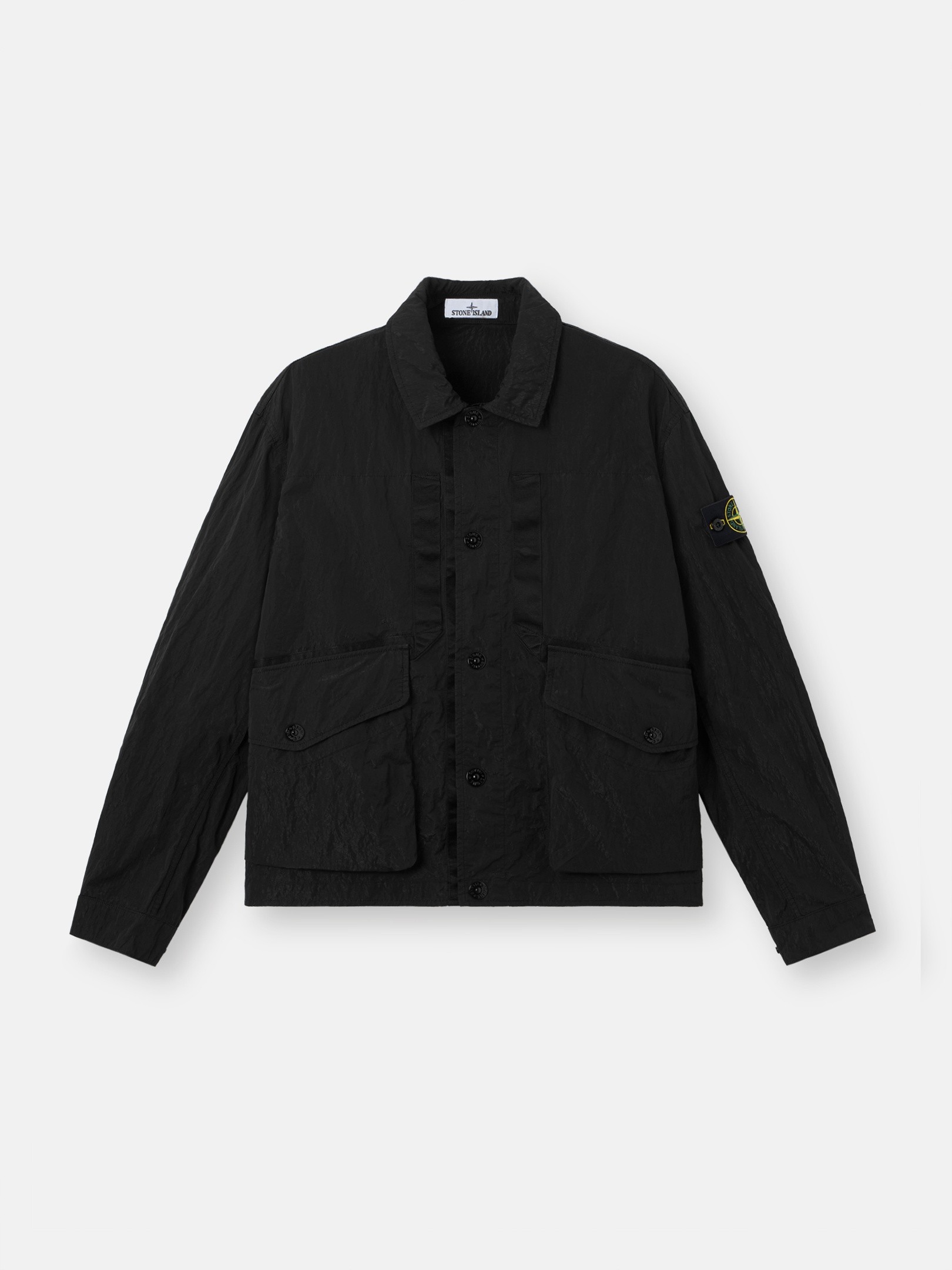 Black Coach jacket with anti-drop finish Q100008 WARP RIB NYLON-TC