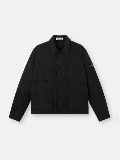 Black Coach jacket with anti-drop finish Q100008 WARP RIB NYLON-TC