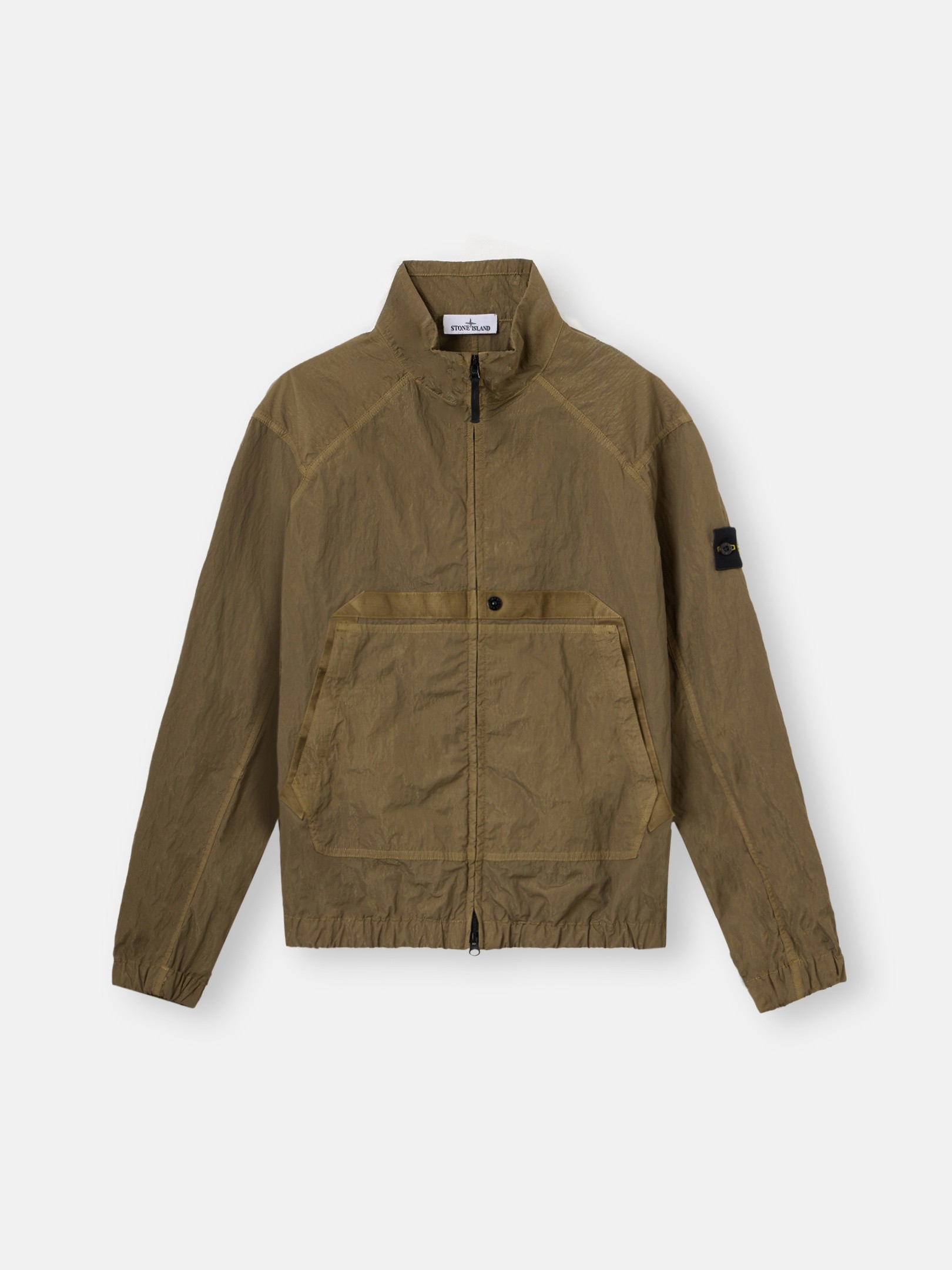Military Green Stand collar jacket with anti-drop finish Q100009 