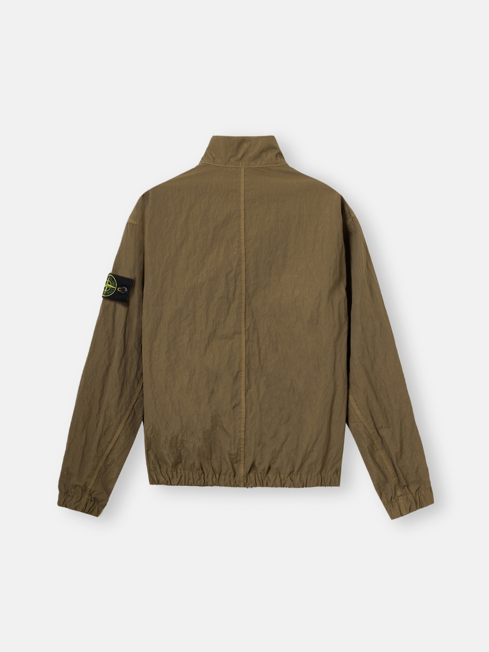 Military Green Stand collar jacket with anti-drop finish Q100009