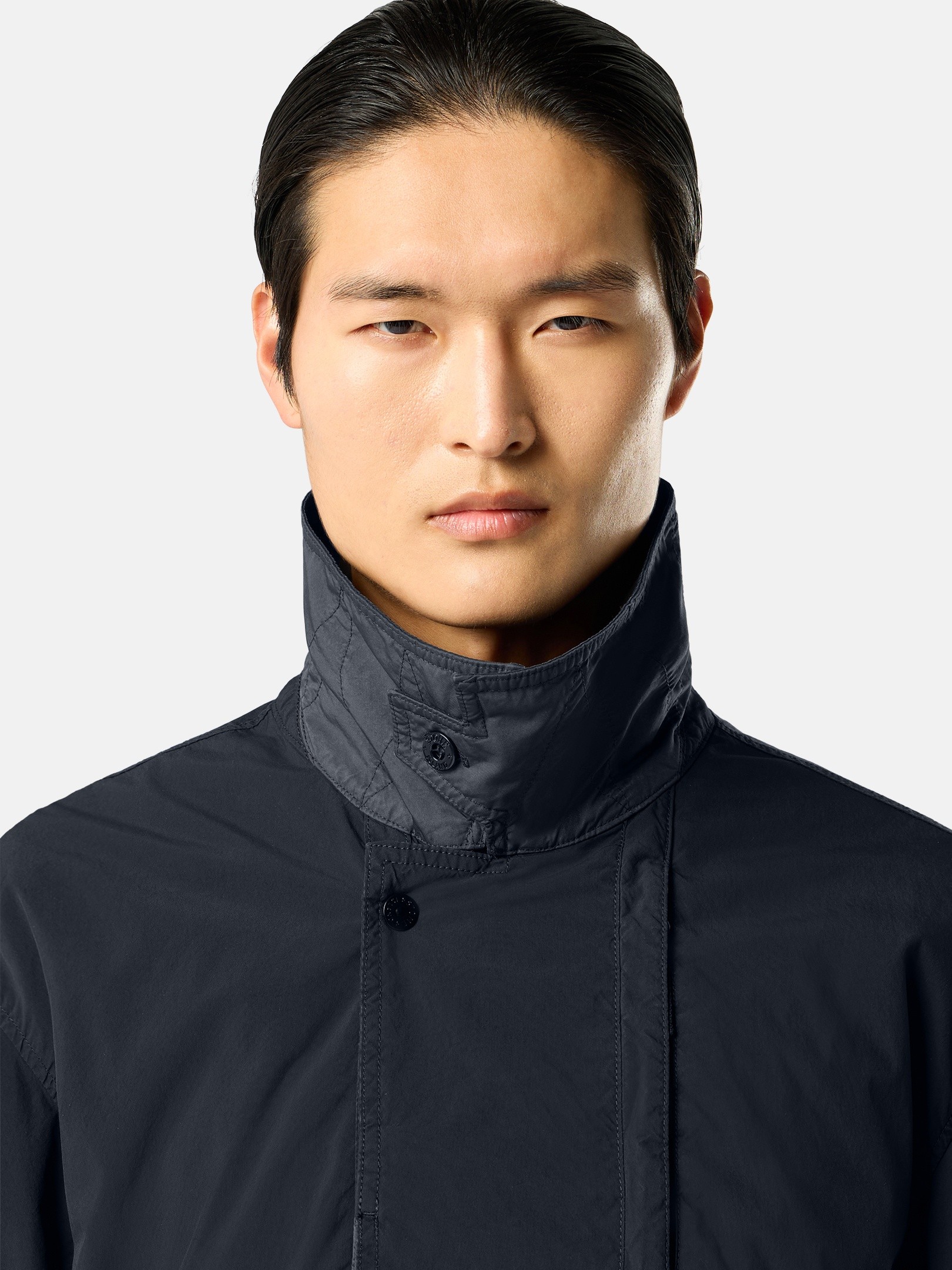 Navy Padded jacket with anti-drop finish Q100011 LIGHT COMPACT