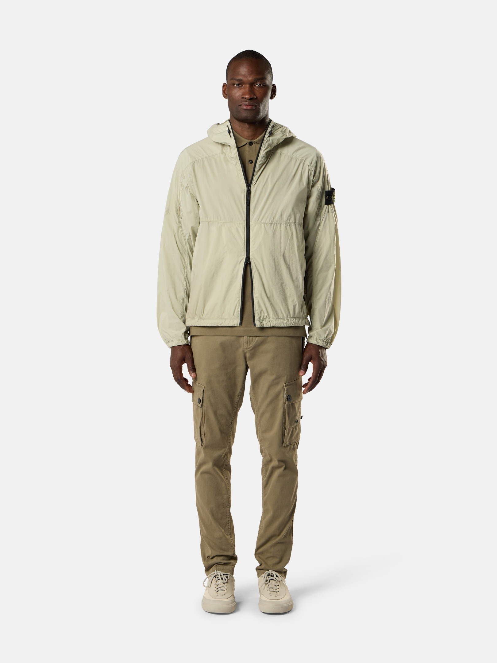 Sand Hooded jacket with anti-drop finish Q100020 ULTRALIGHT NYLON