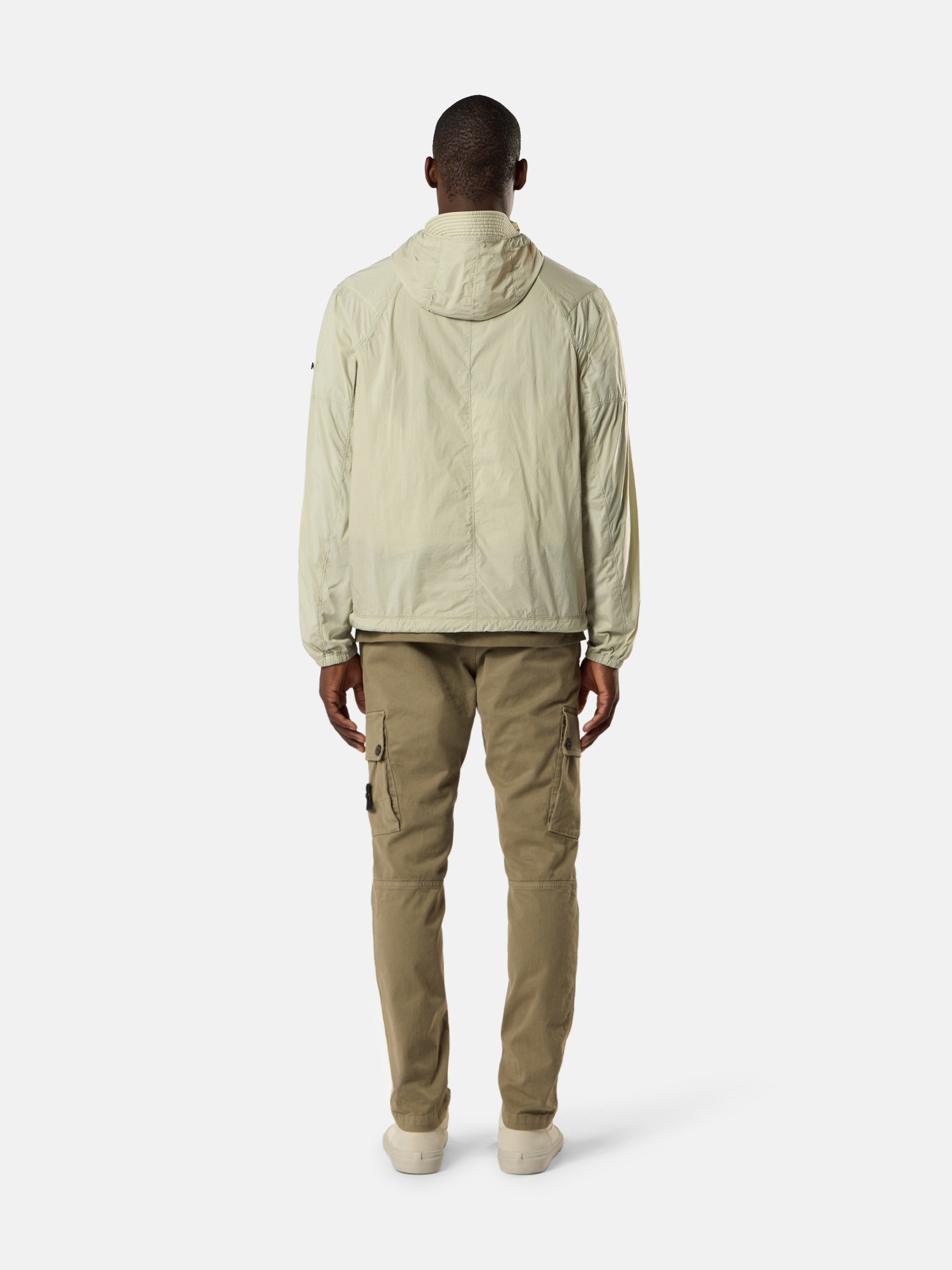Sand Hooded jacket with anti-drop finish Q100020 ULTRALIGHT NYLON