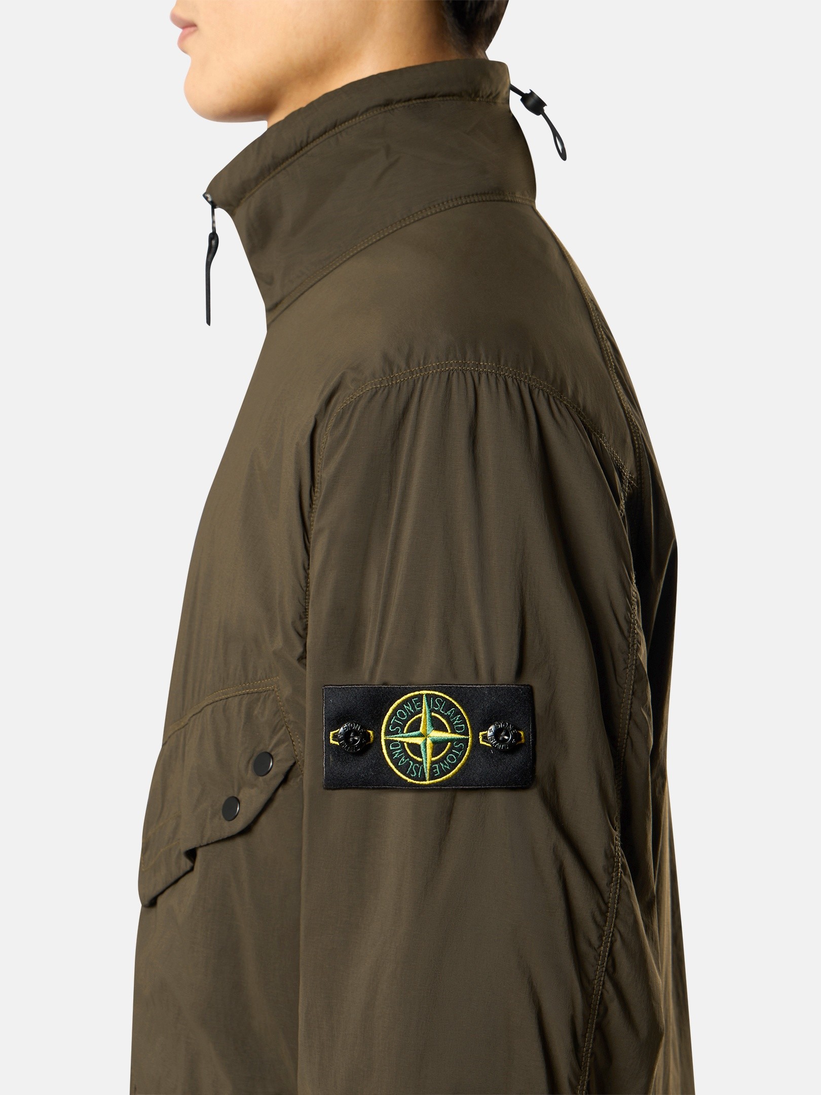 Coal Gray Padded stand collar jacket with anti-drop Q100021