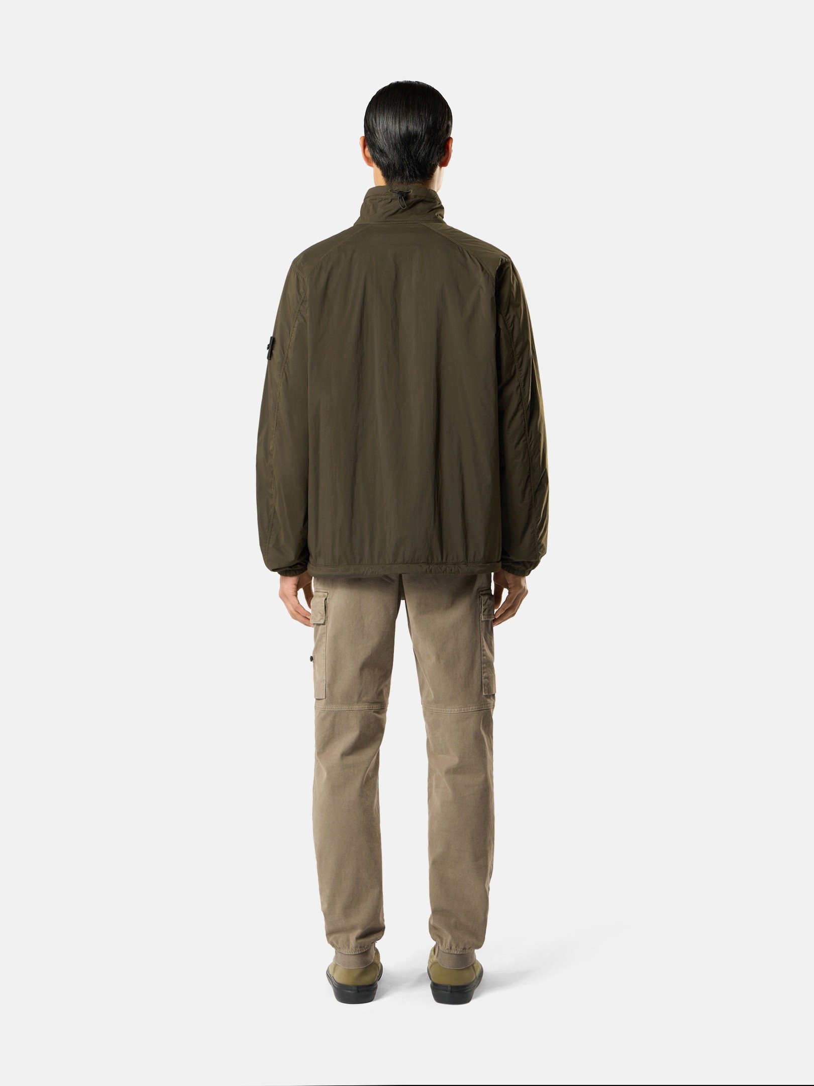 Coal Gray Padded stand collar jacket with anti-drop Q100021