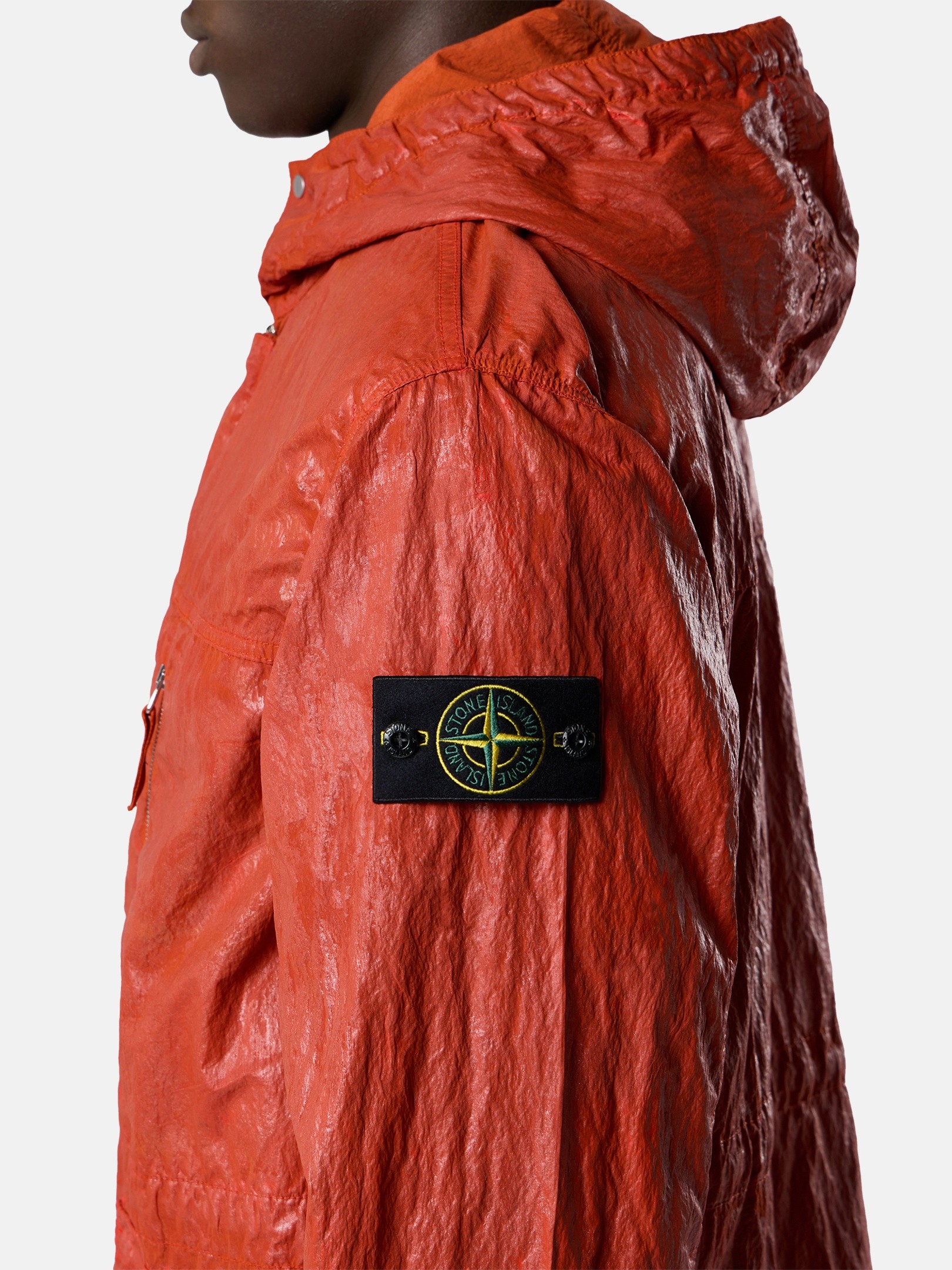 Burnt Orange Hooded jacket with multiple pockets Q100027 SLICK
