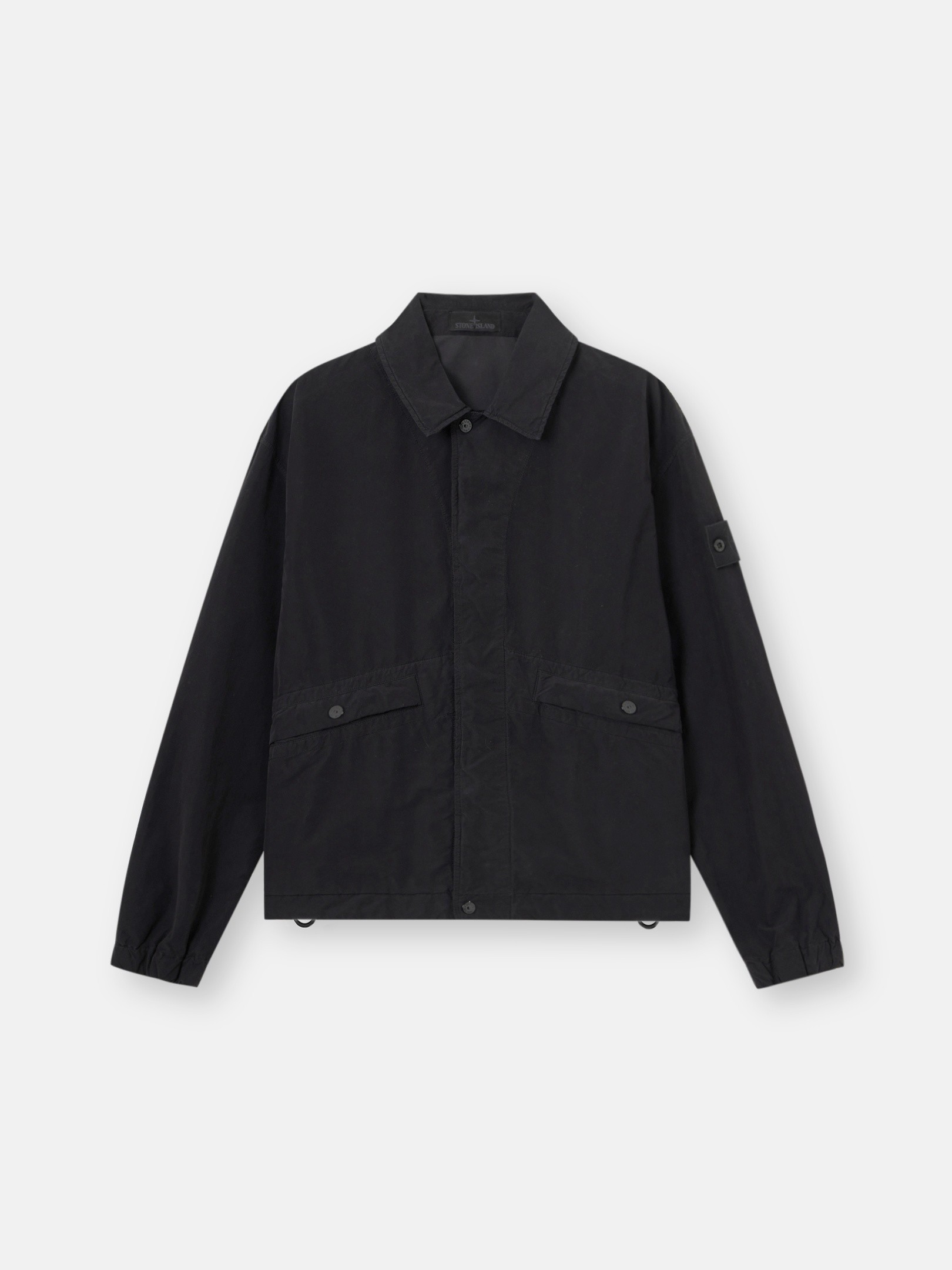 ジャケット・アウター STONE  DAVID LIGHT-TC_S.I. GHOST Black Coach jacket with anti-drop finish Q100028 DAVID LIGHT-TC_S