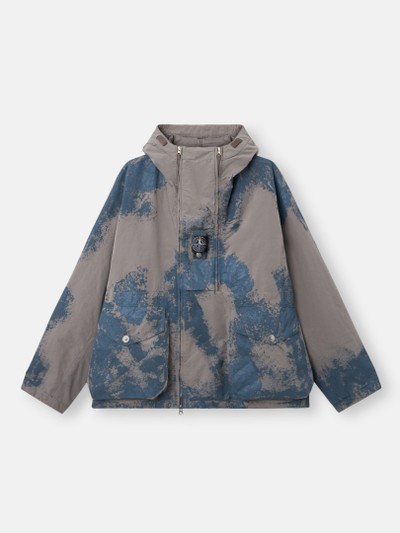 Grey Padded short parka with hand-painted finish and anti-drop