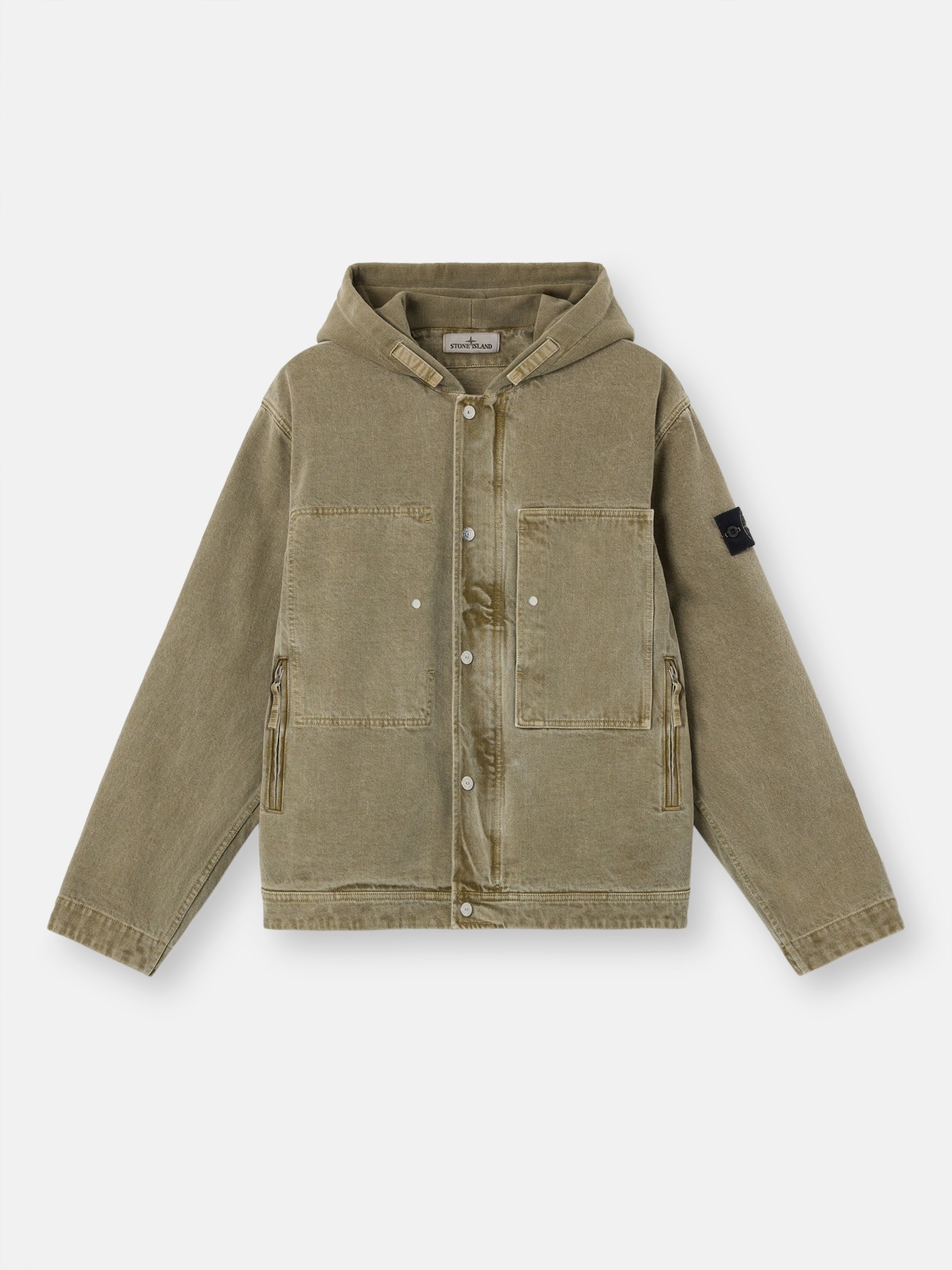 Military Green Hooded jacket with multiple pockets Q100045 MINERAL