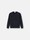 6100009 DIAGONAL ORGANIC COTTON FLEECE 'OLD' EFFECT Bleu marine Stone Island