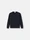 6100009 DIAGONAL ORGANIC COTTON FLEECE 'OLD' EFFECT Bleu marine Stone Island