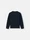 6100010 GAUZED AND BRUSHED RIBBED ORGANIC COTTON FLEECE Navy Blue Stone Island