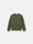 undefined 6100010 GAUZED AND BRUSHED RIBBED ORGANIC COTTON FLEECE Military Green Stone Island